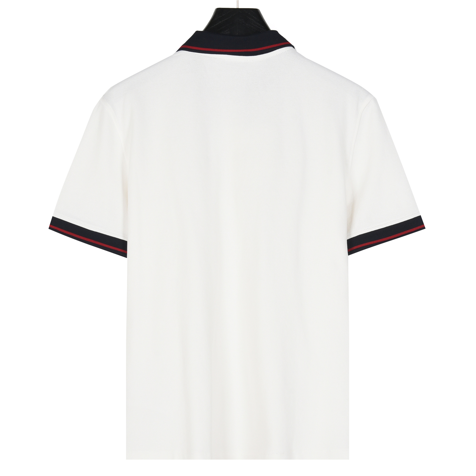 Moncler/蒙口 胸口徽标刺绣短袖Polo衫 白色 宝蓝