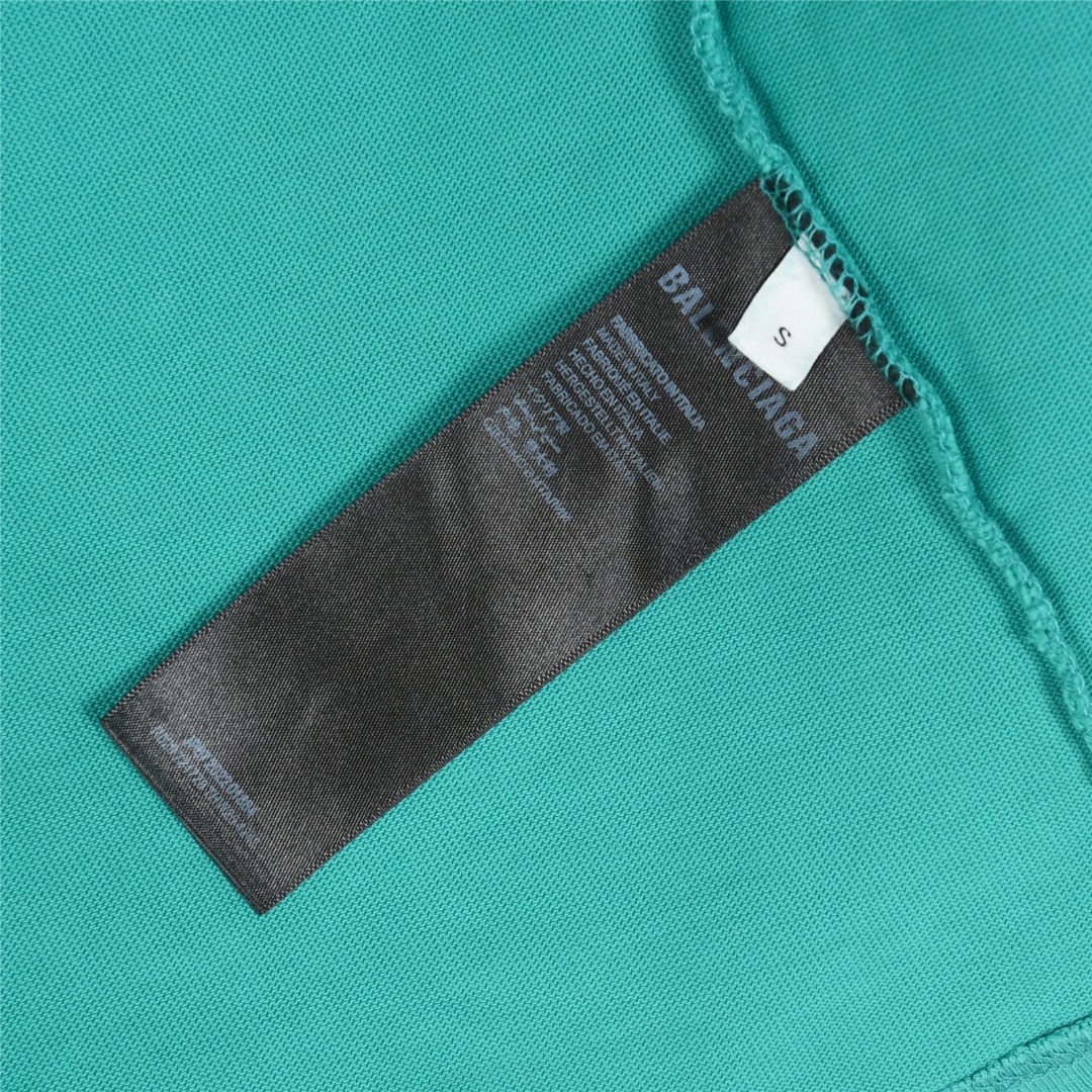 Balenciaga/巴黎世家 25ss 水洗可乐刺绣炒色破洞短袖T恤