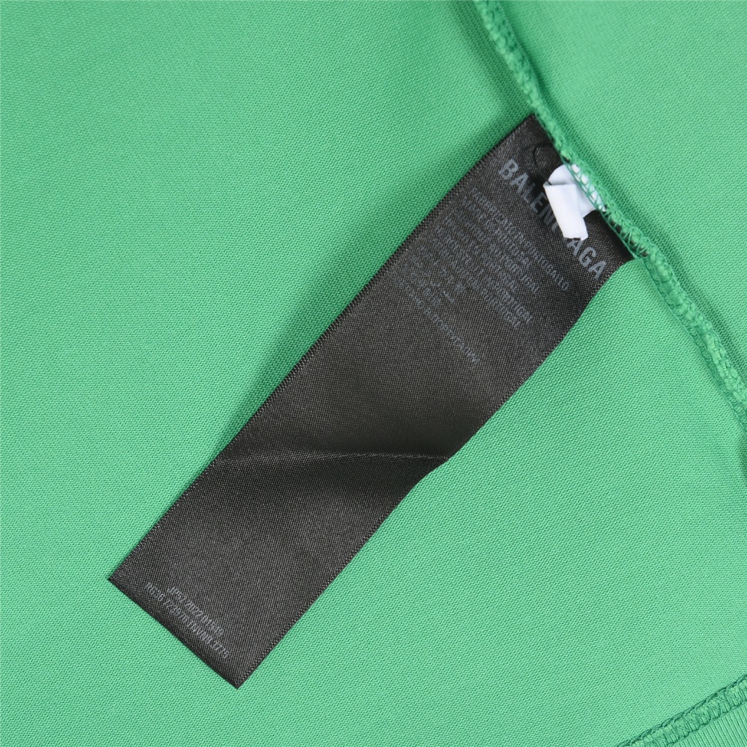 Balenciaga/巴黎世家 25ss 水洗美纹纸胶带炒色破洞短袖T恤