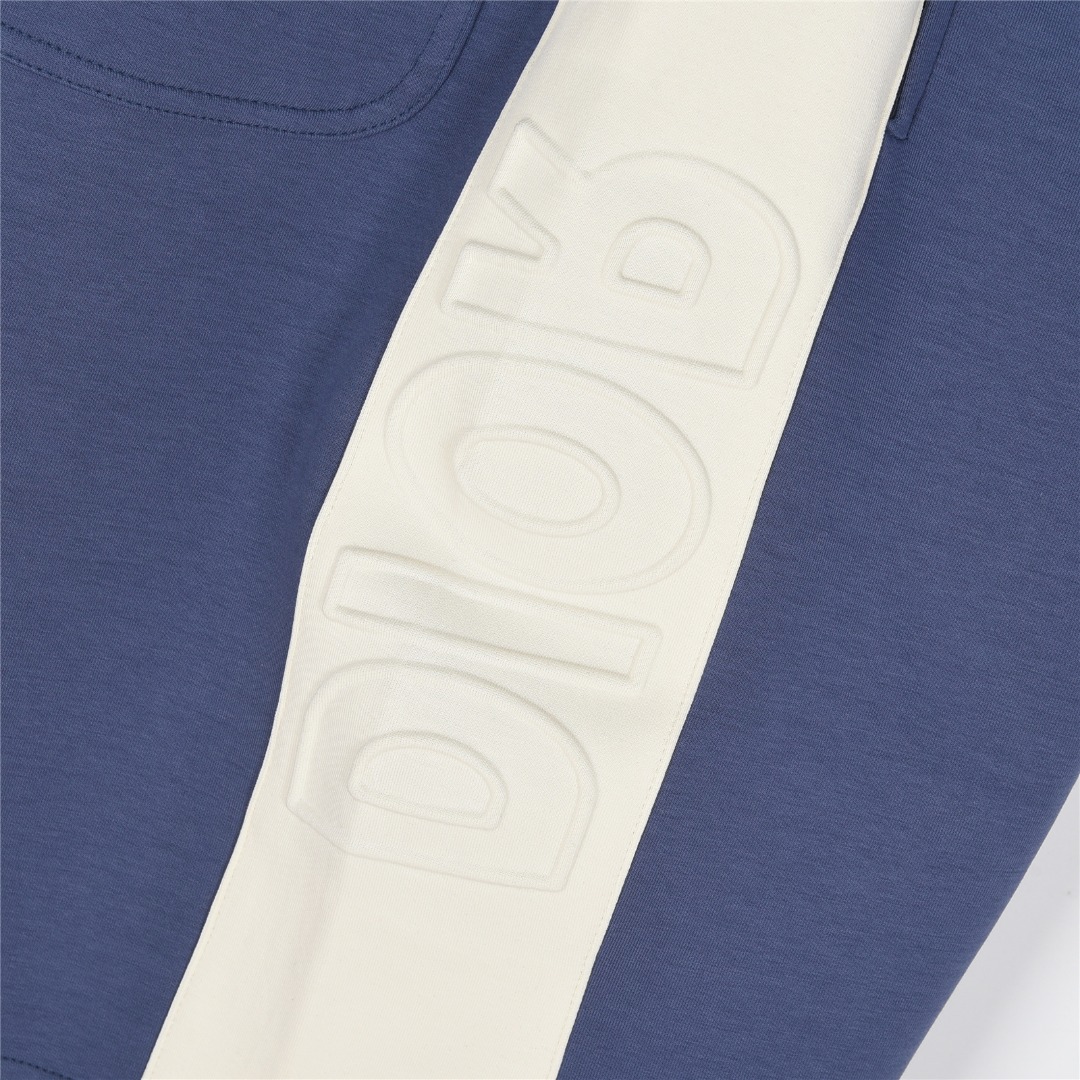 Dior/迪奥 25ss 侧边撞色拼接logo凹凸浮雕短裤