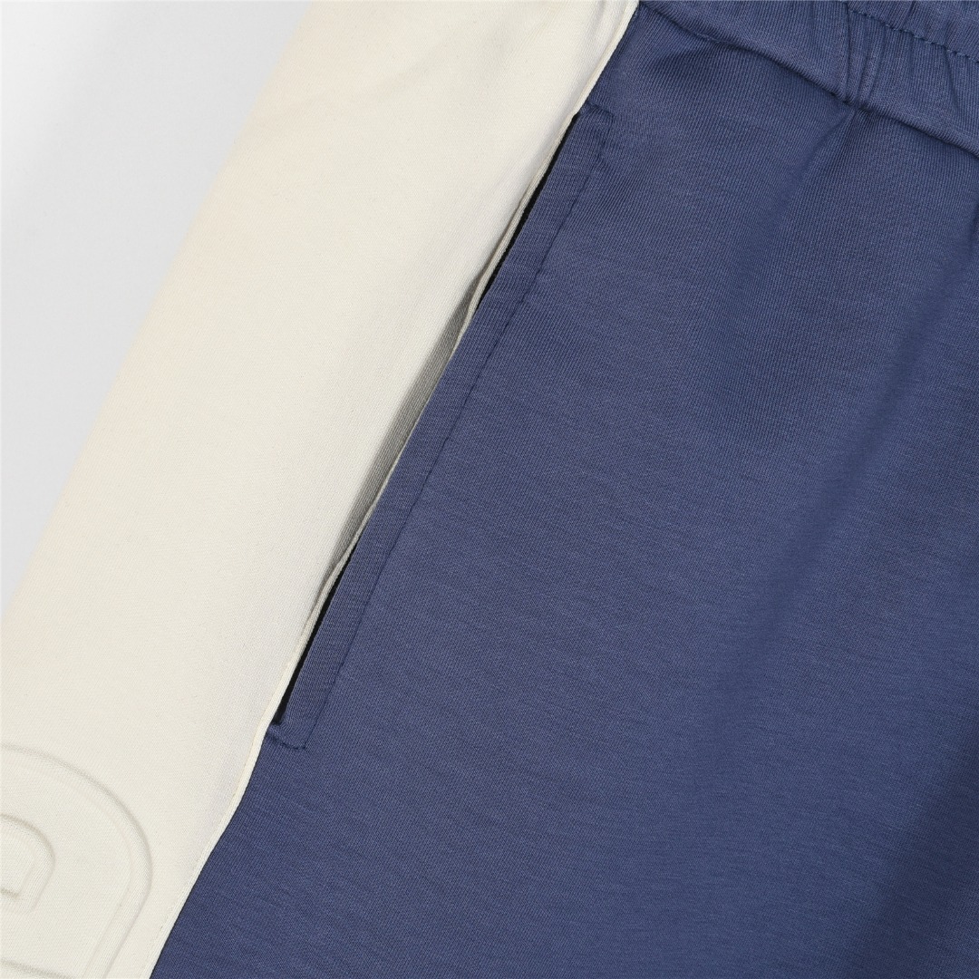 Dior/迪奥 25ss 侧边撞色拼接logo凹凸浮雕短裤