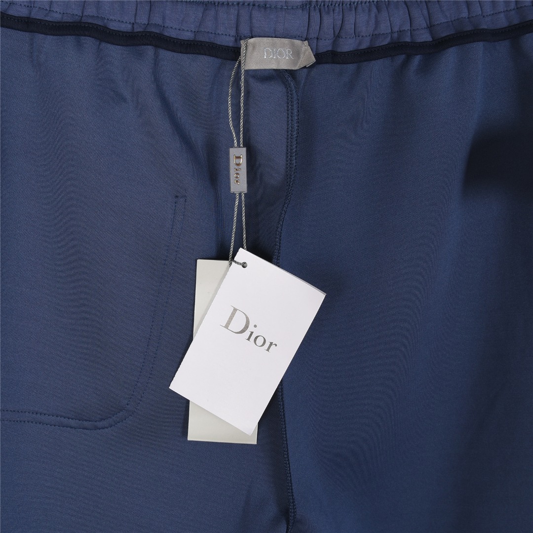 Dior/迪奥 25ss 侧边撞色拼接logo凹凸浮雕短裤