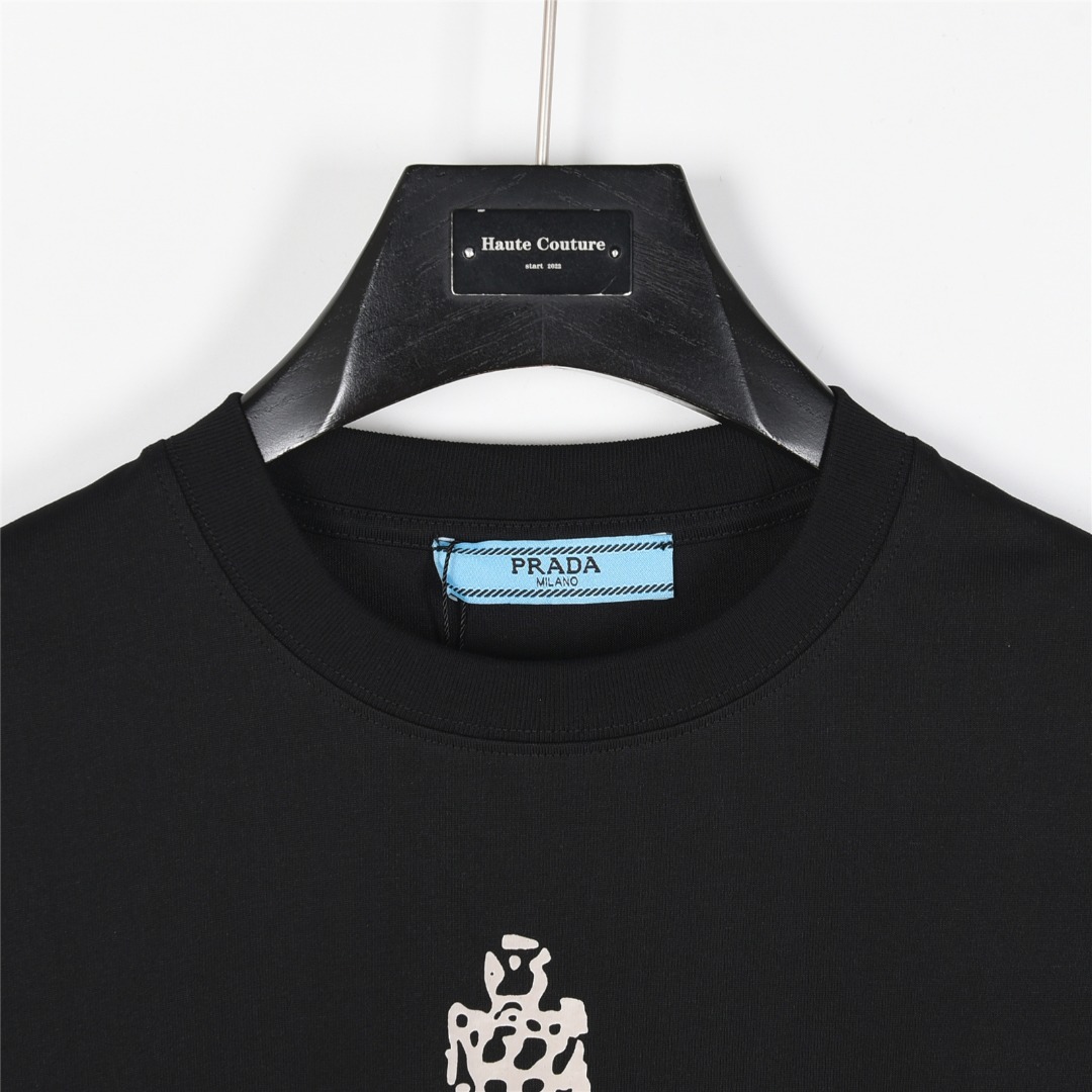 Prada/普拉达 25ss 大logo签名字母印花短袖T恤