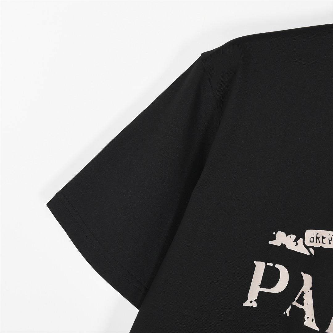 Prada/普拉达 25ss 大logo签名字母印花短袖T恤