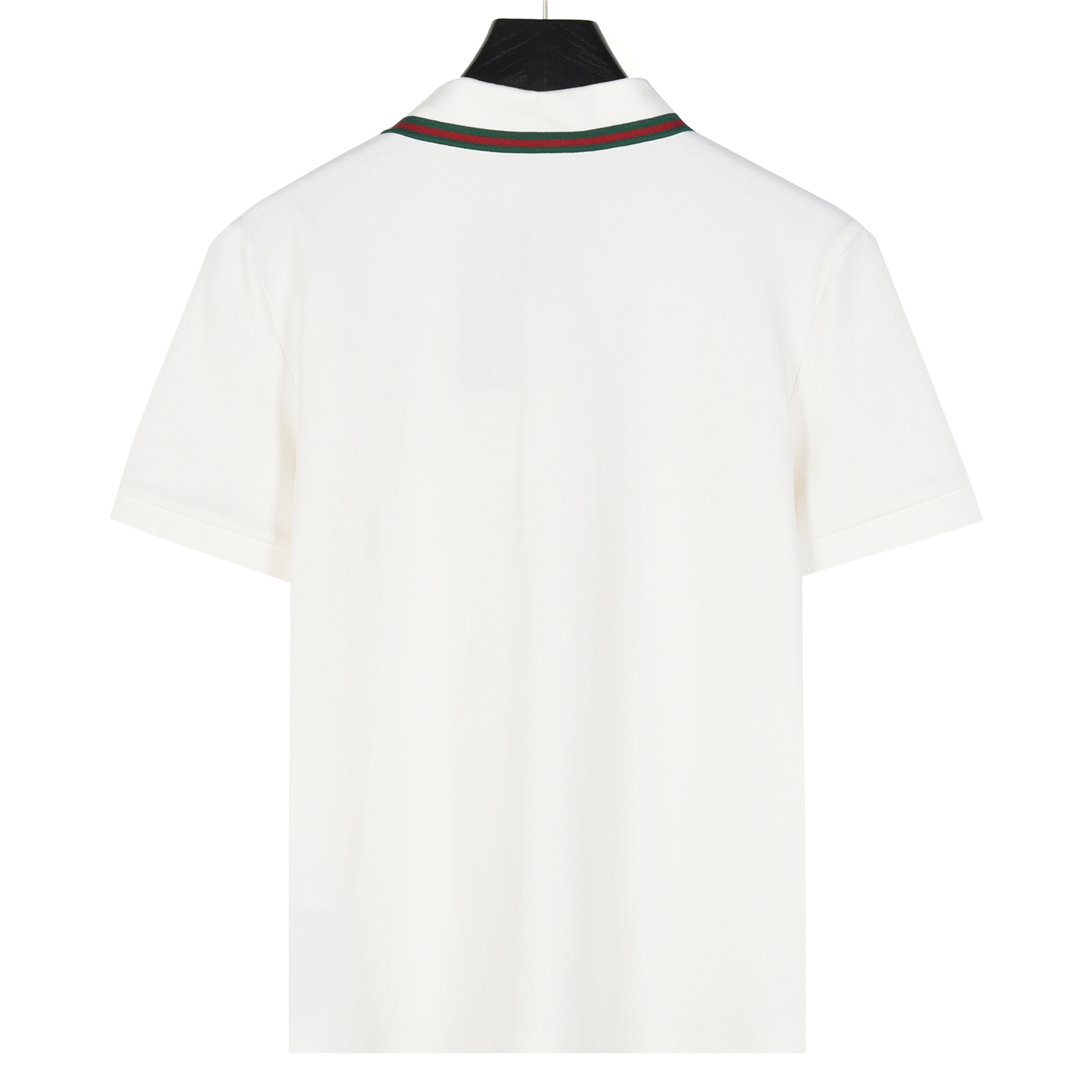 Gucci/古驰 25ss 双G字母小标压胶短袖Polo衫 白色 黑色 杏色