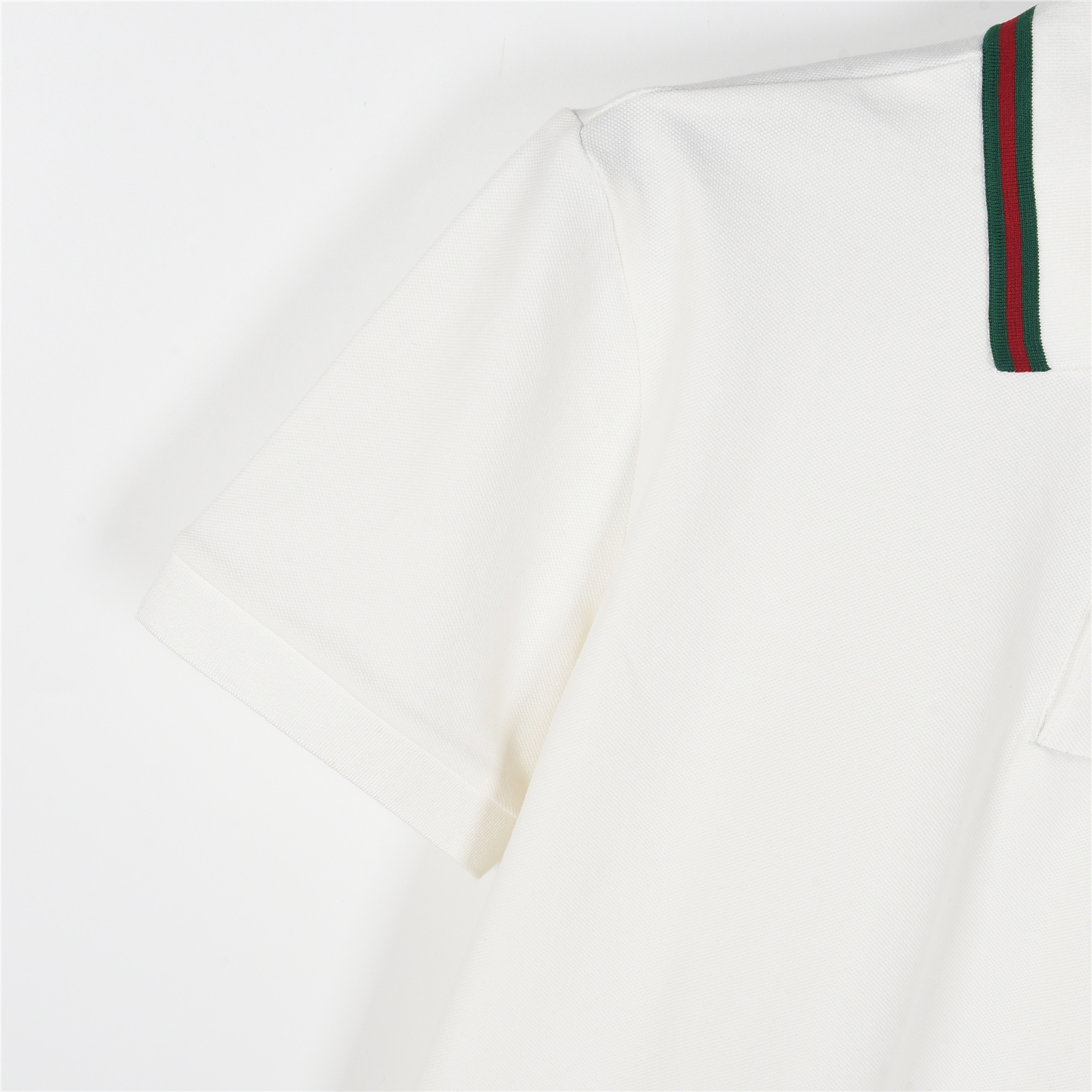 Gucci/古驰 25ss 双G字母小标压胶短袖Polo衫 白色 黑色 杏色