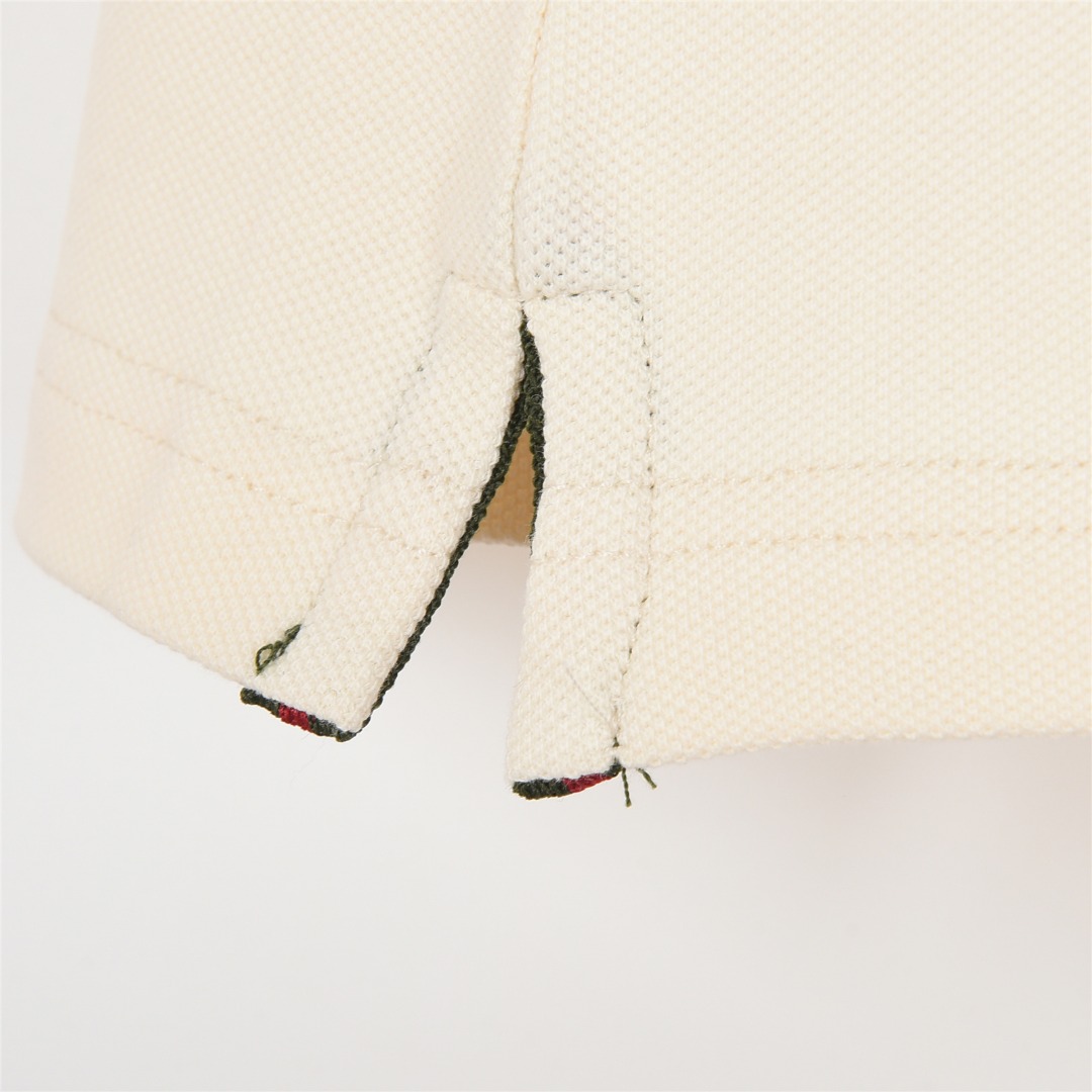 Gucci/古驰 25ss 双G字母小标压胶短袖Polo衫 双面丝光长绒棉