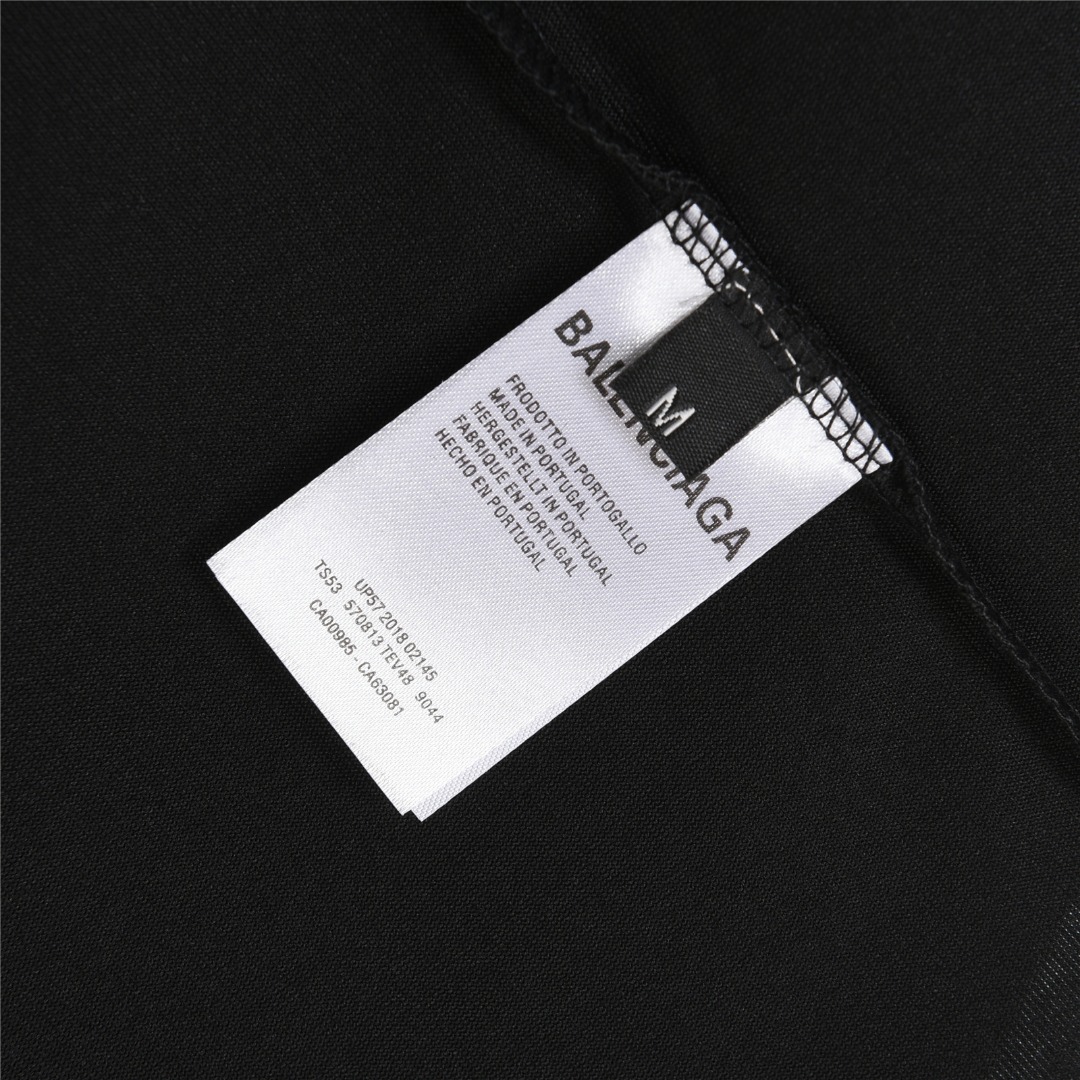 Balenciaga/巴黎世家 25ss 重影多logo发泡印花短袖T恤