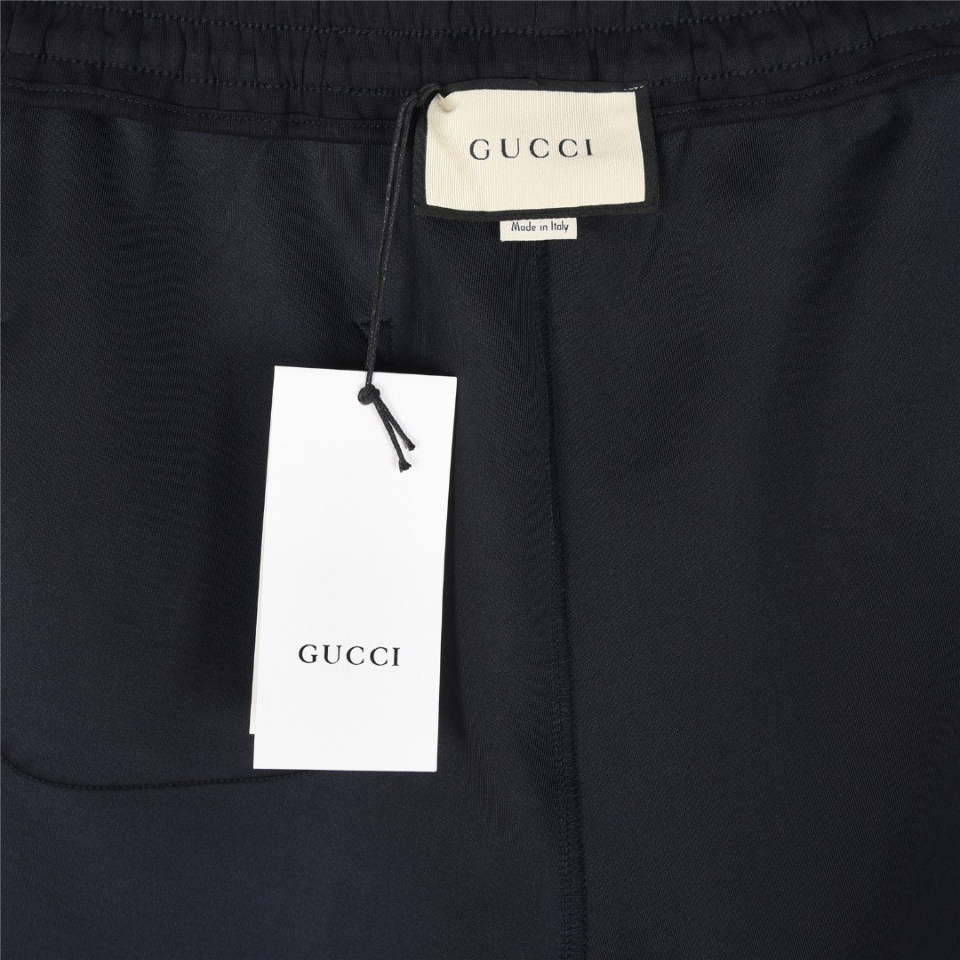 Gucci/古驰 25ss 侧边线条1921双G刺绣短裤