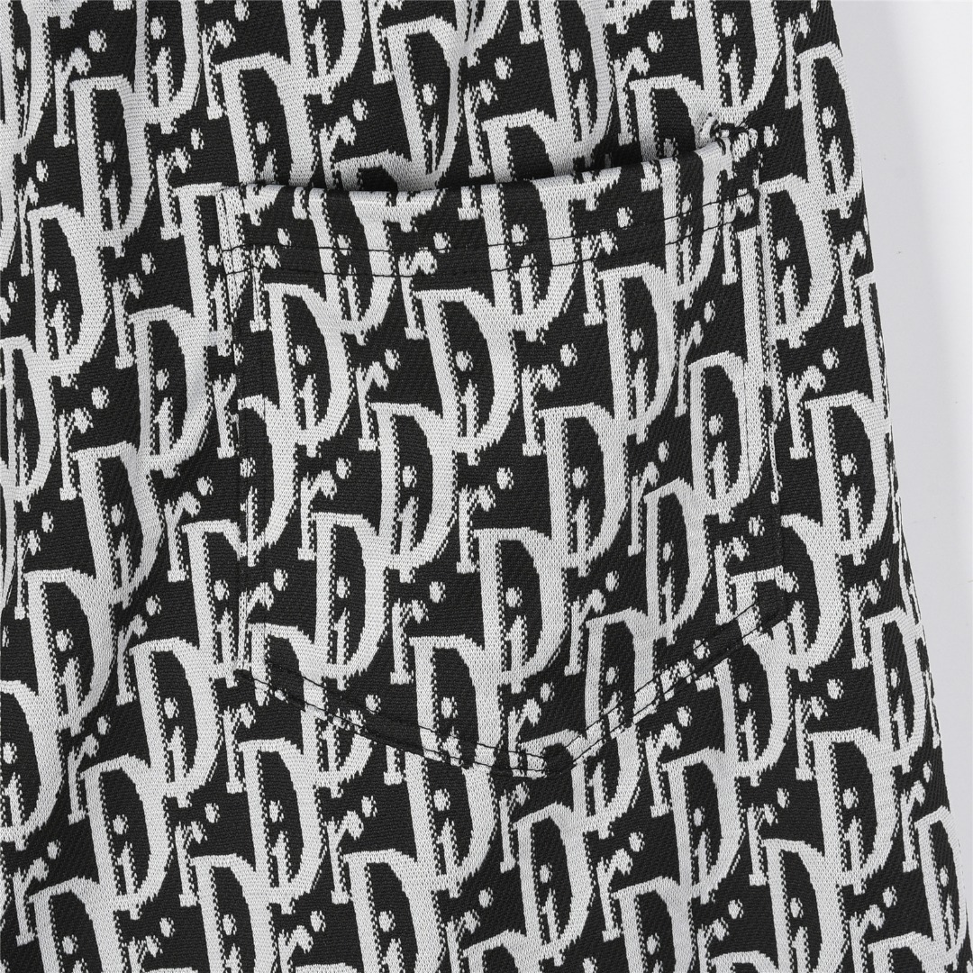 Dior/迪奥 25ss 老花满印logo拼接短裤