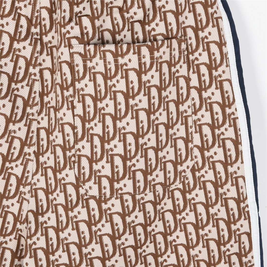 Dior/迪奥 25ss 满印提花侧边织带短裤 黑色 卡其色-Chinese UA Cheap High Quatity Brand Clothes Bags handbags Sneakers wholesale wholesaler seller from China Factory suppliers Fashion Clothing Shoes best Quality Beautiful Price Dior/迪奥 25ss 满印提花侧边织带短裤 黑色 卡其色