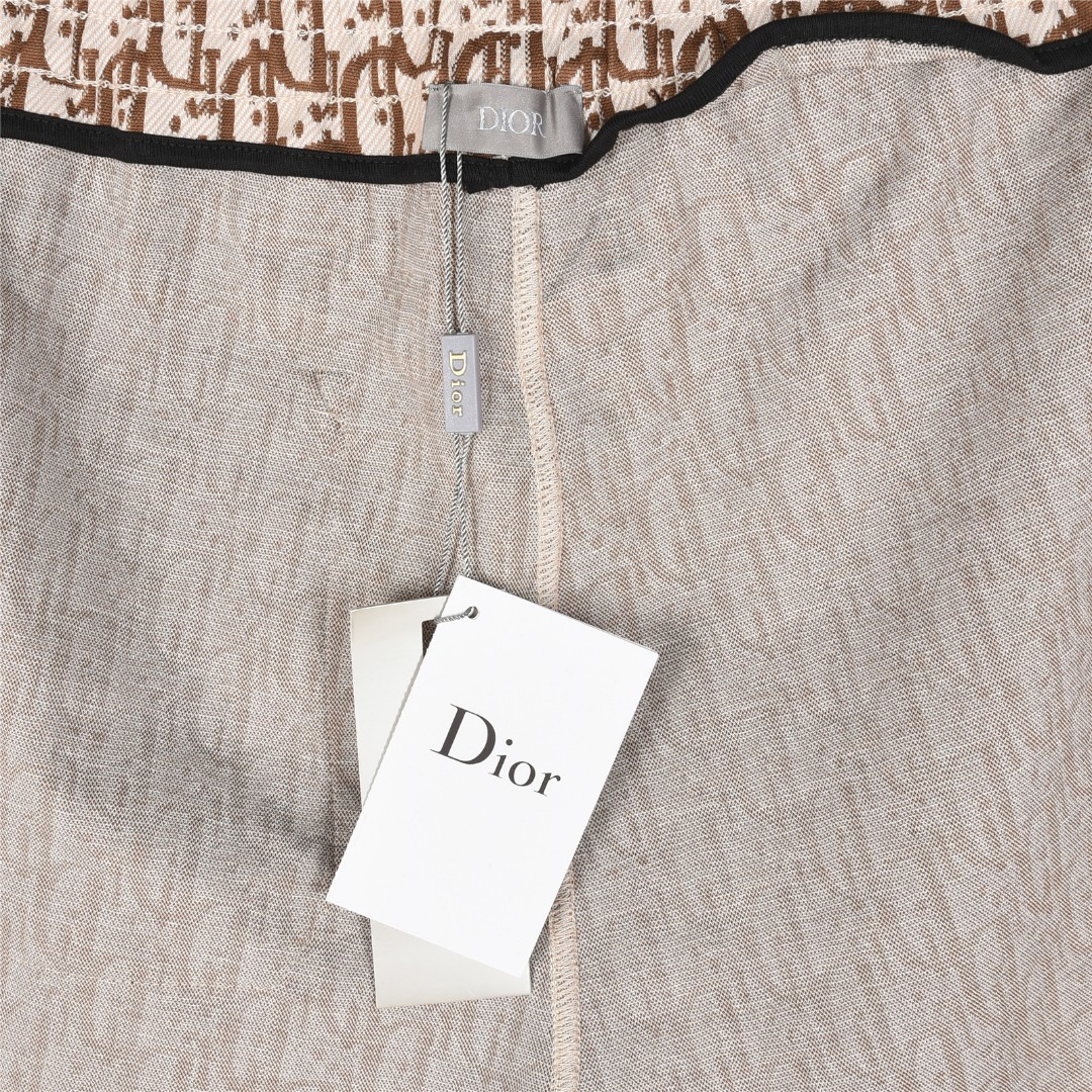 Dior/迪奥 25ss 满印提花侧边织带短裤 黑色 卡其色-Chinese UA Cheap High Quatity Brand Clothes Bags handbags Sneakers wholesale wholesaler seller from China Factory suppliers Fashion Clothing Shoes best Quality Beautiful Price Dior/迪奥 25ss 满印提花侧边织带短裤 黑色 卡其色