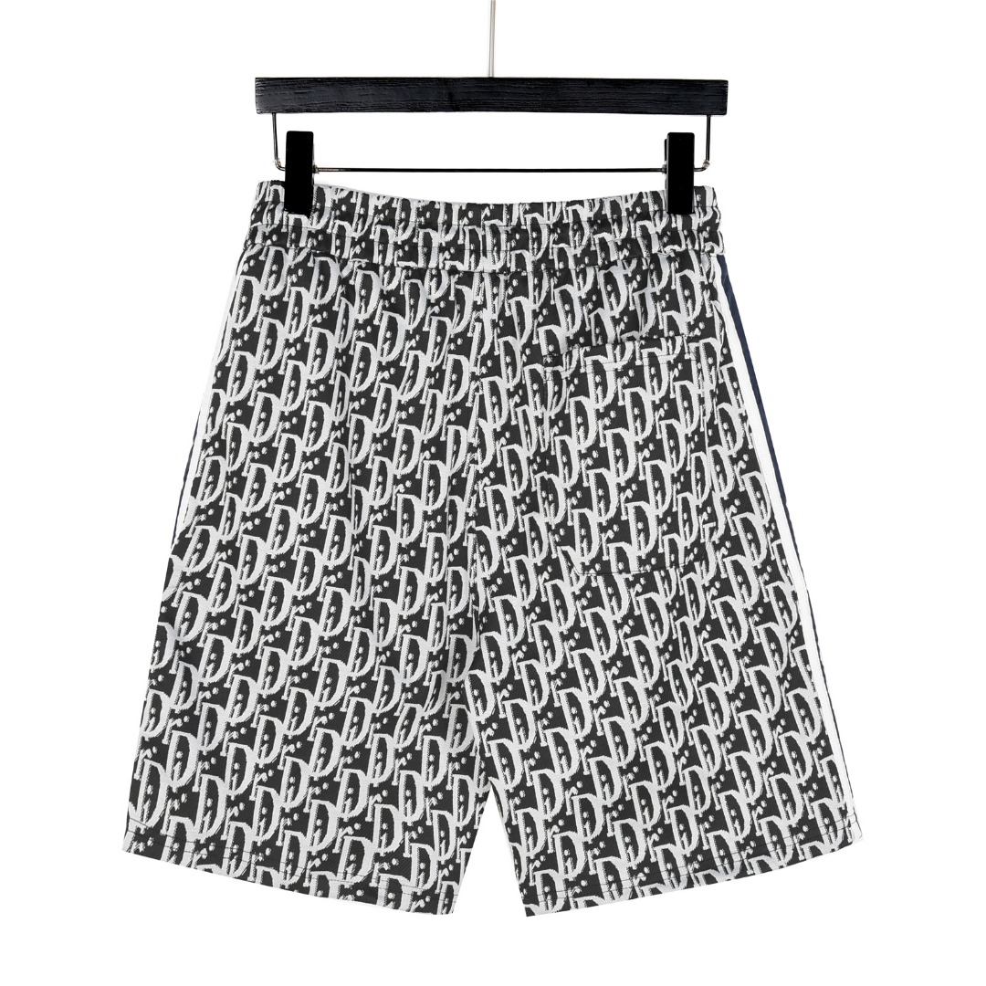 Dior/迪奥 25ss 满印提花侧边织带短裤
