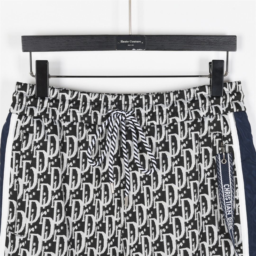Dior/迪奥 25ss 满印提花侧边织带短裤