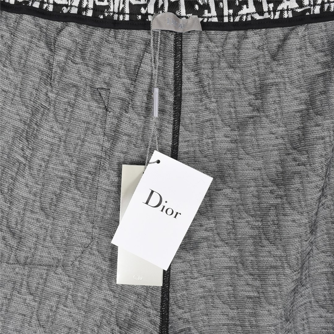 Dior/迪奥 25ss 满印提花侧边织带短裤