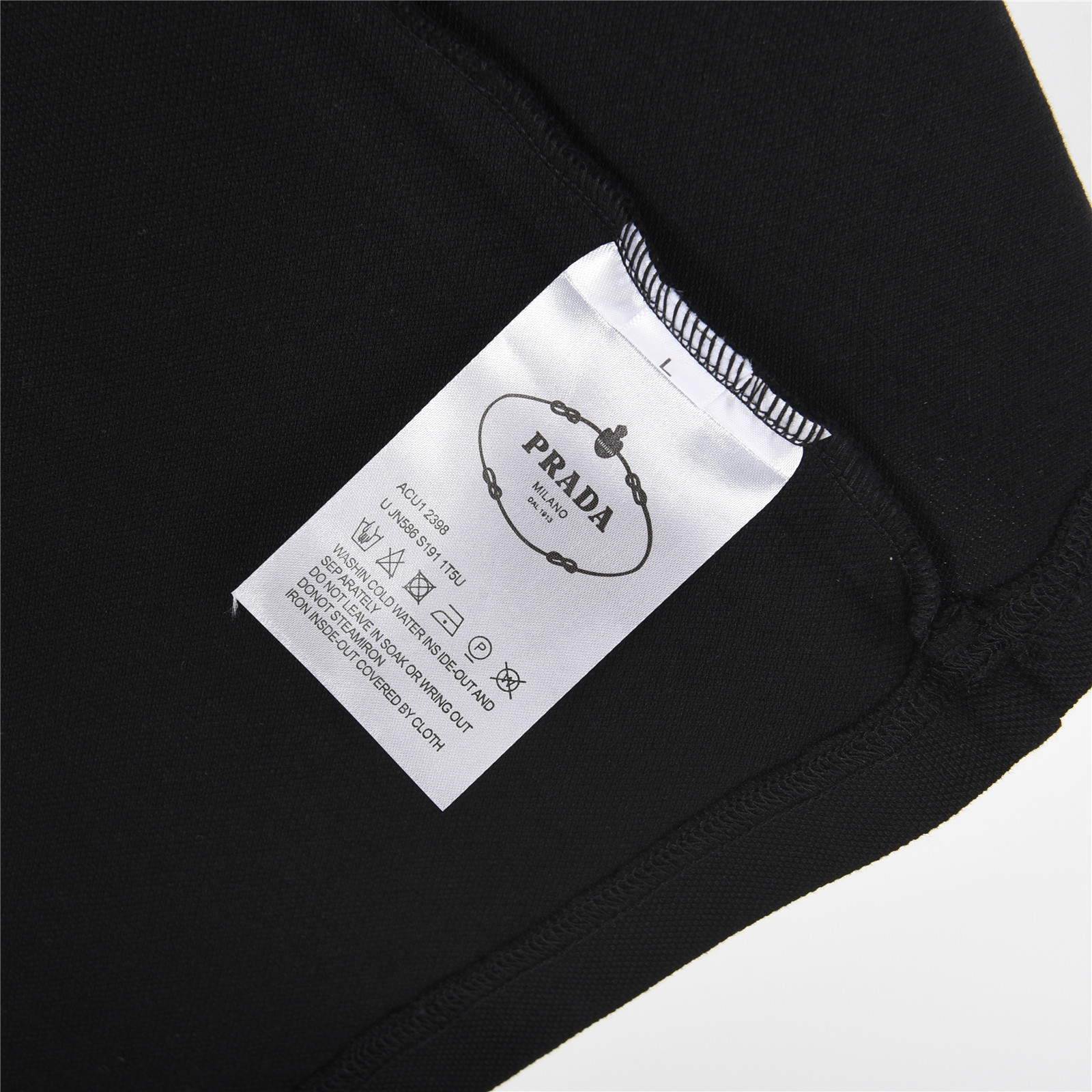 PRADA/普拉达 25ss 红色logo胶条及三角刺绣短袖Polo衫