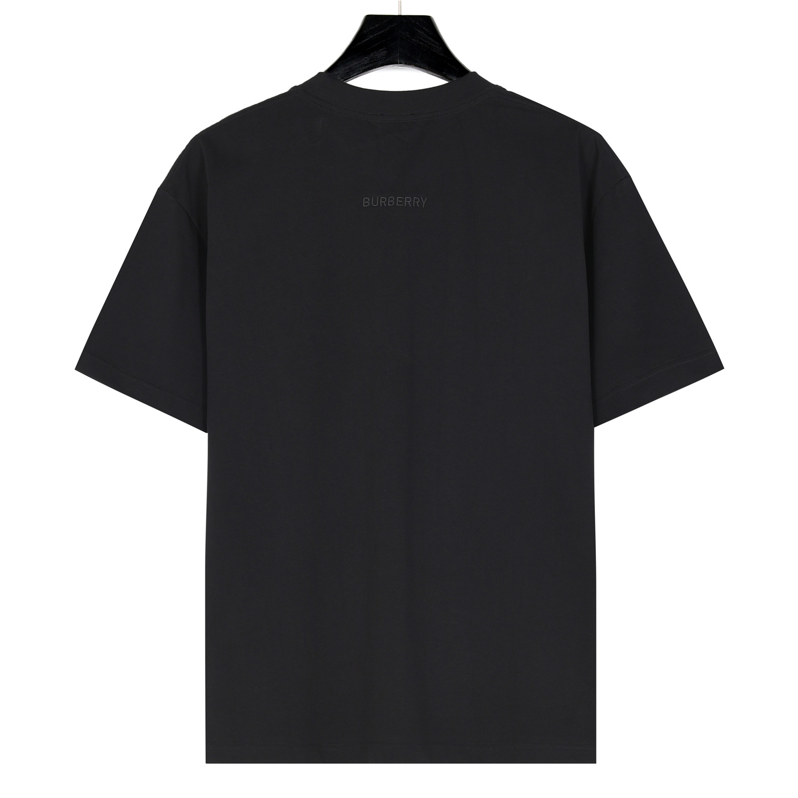 Burberry/巴宝莉 25ss 胸前暗纹战马立体刺绣短袖T恤 黑色 白色