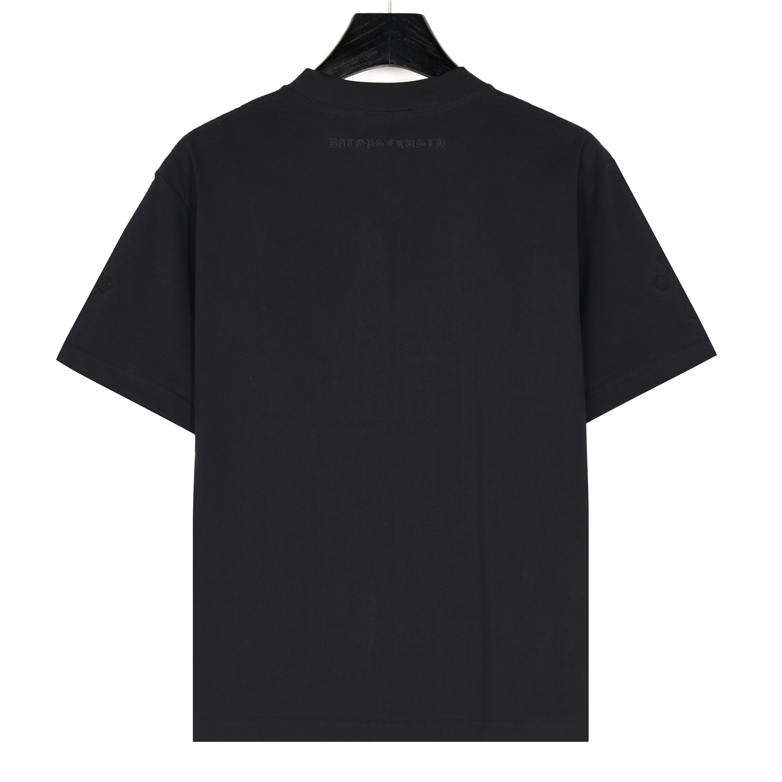 ChromeHearts/克罗心 25ss 裁剪贴布镶嵌银饰十字架刺绣短袖T恤黑色 白色