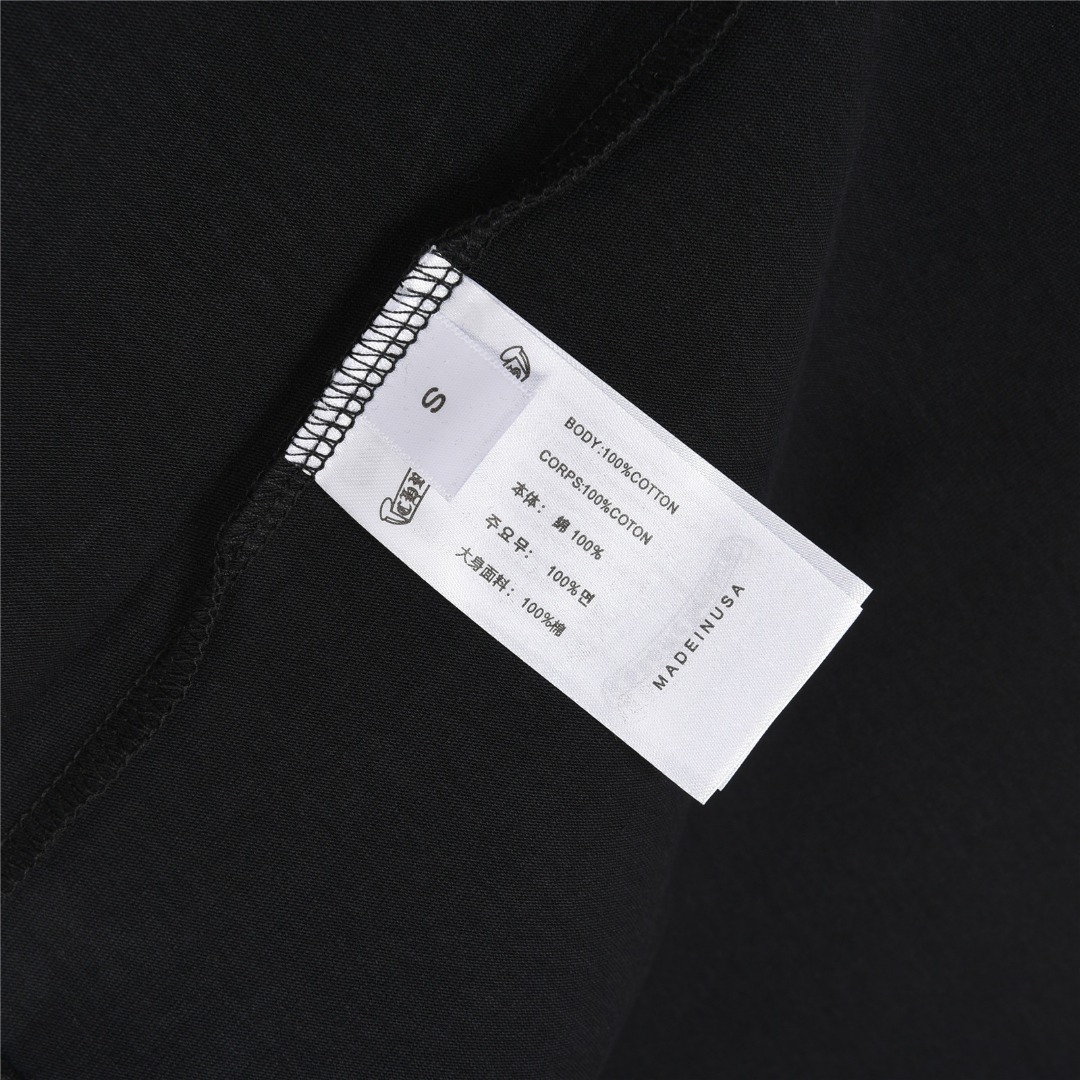 ChromeHearts/克罗心 25ss 裁剪贴布镶嵌银饰十字架刺绣短袖T恤黑色 白色