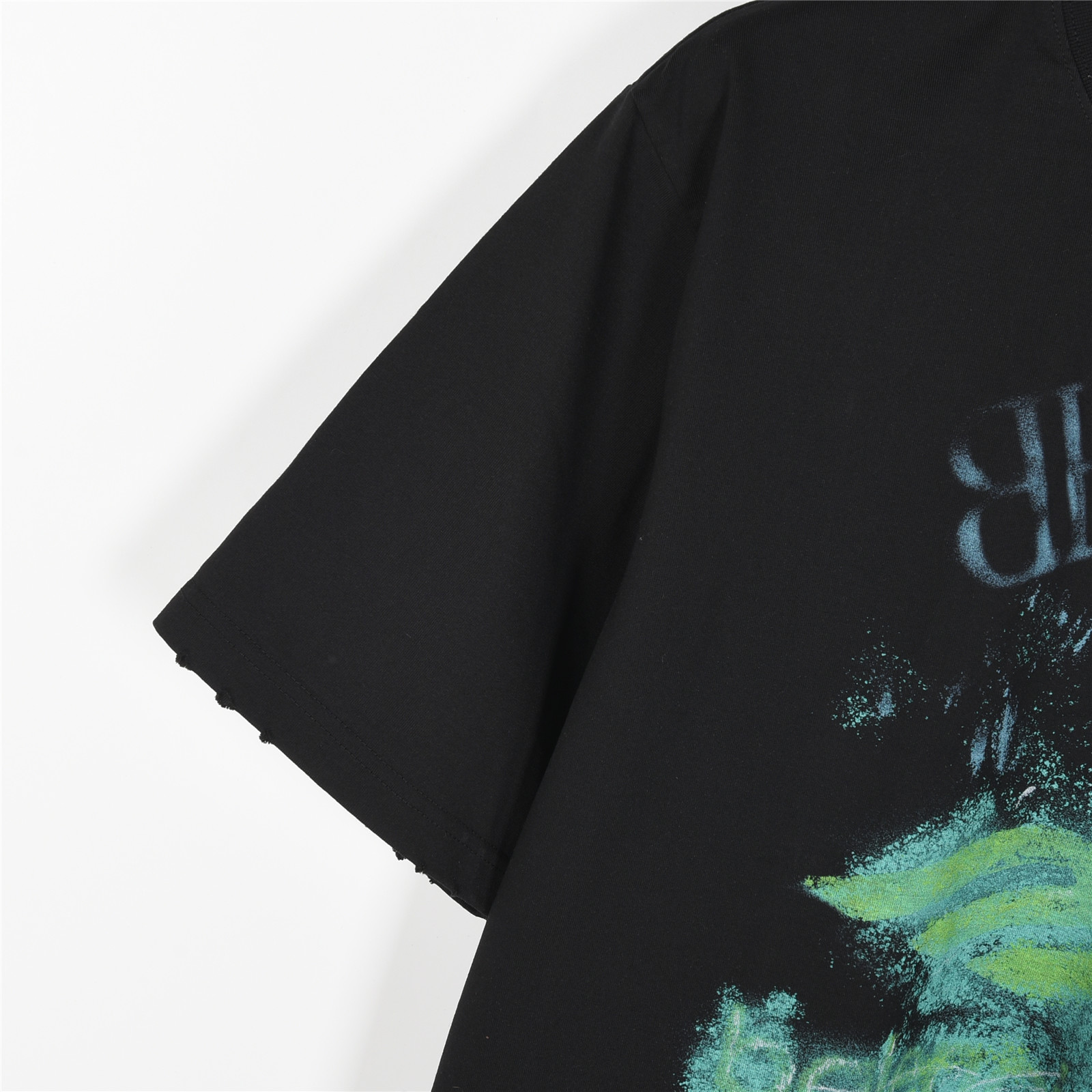 Balenciaga/巴黎世家 25ss 双B模糊涂鸦短袖T恤