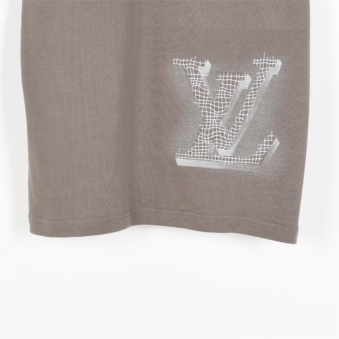 Louis Vuitton/路易威登 25ss 铅笔手绘大logo老花刺绣短袖T恤
