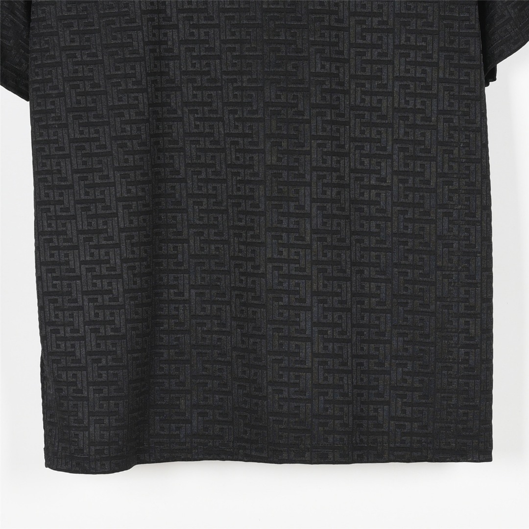 GIVENCHY/纪梵希 25ss 冰感暗纹4G宫格丝光提花短袖T恤