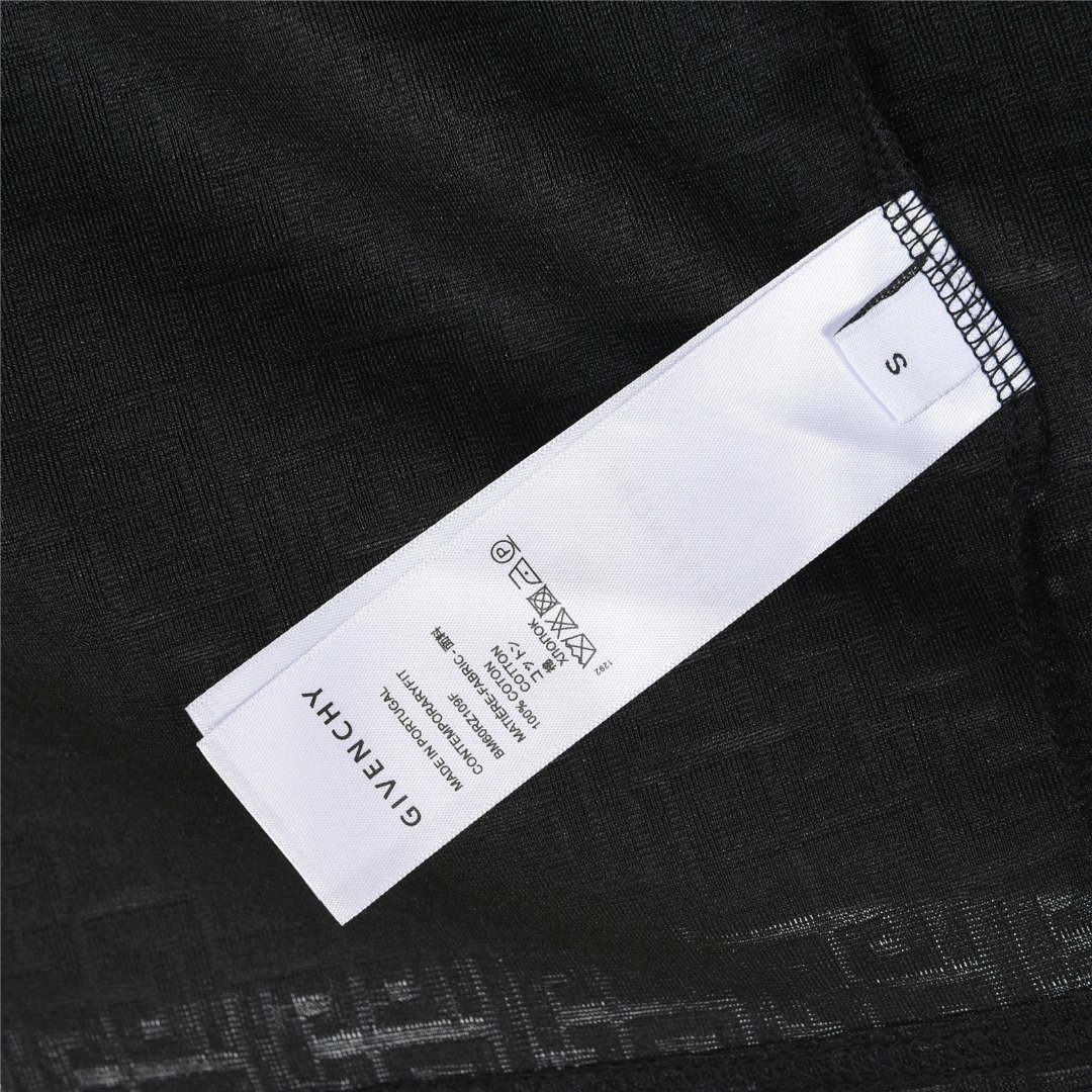 GIVENCHY/纪梵希 25ss 冰感暗纹4G宫格丝光提花短袖T恤