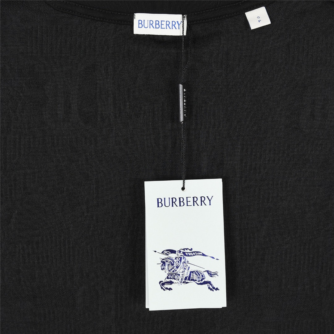 Burberry/巴宝莉 25ss 暗纹TB战马毛巾提花短袖T恤