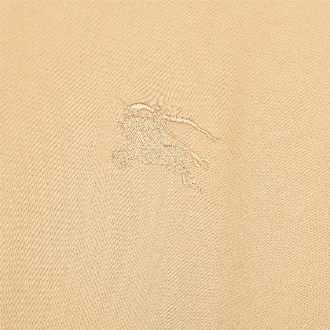 Burberry/巴宝莉 25ss 肩部格纹织带拼接短袖T恤