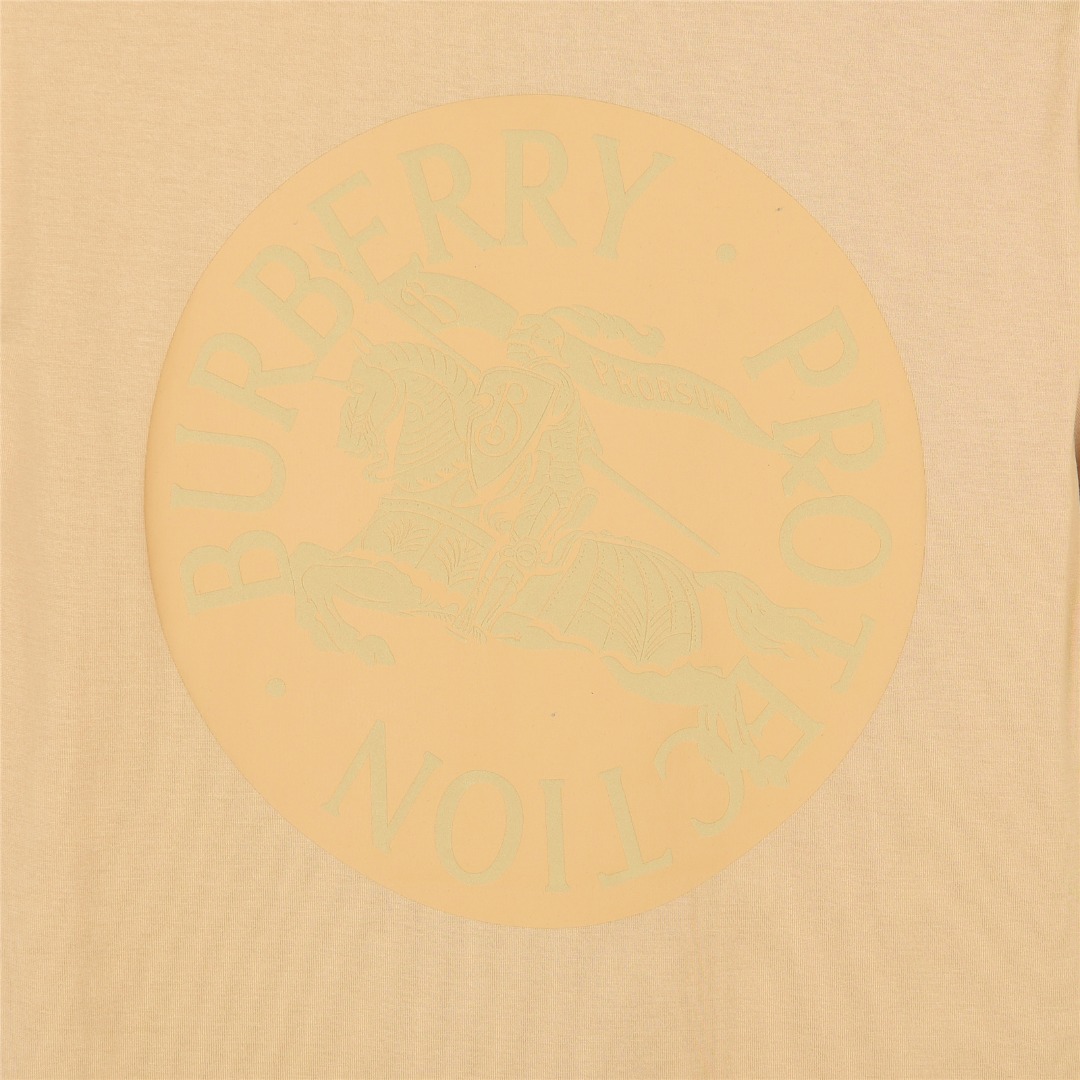 Burberry/巴宝莉 25ss 后背圆圈战马发泡印花短袖T恤