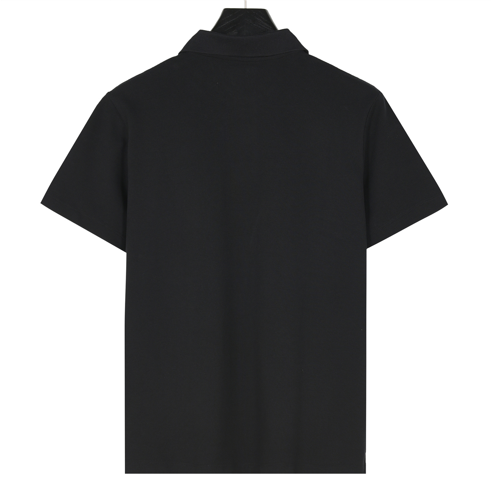 Prada /普拉达 25ss 金属三角标及袖口烫银字母短袖Polo衫