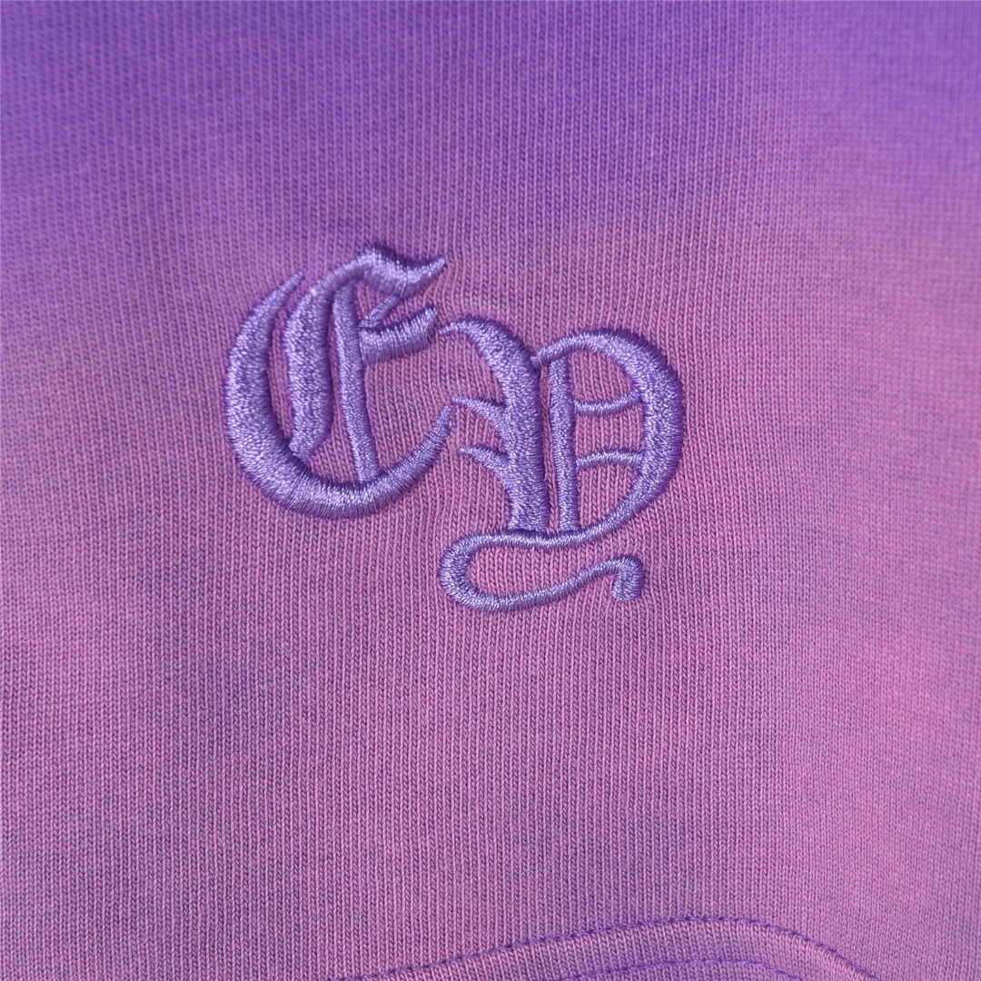 ChromeHearts/克罗心 25ss 马蹄贴布刺绣烧花水洗破洞短袖T恤
