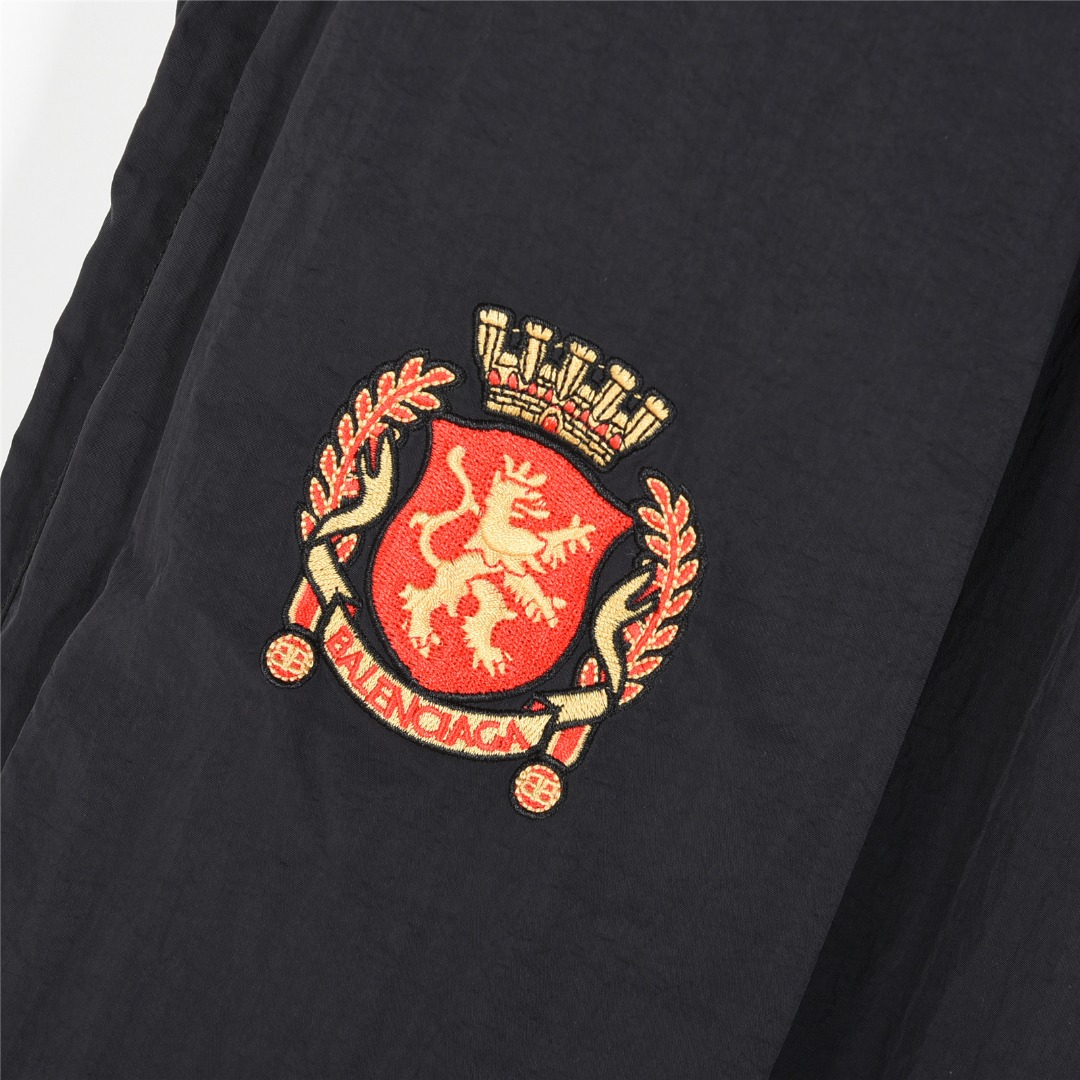 Balenciaga/巴黎世家 联名曼联足球刺绣运动套装长裤 黑色