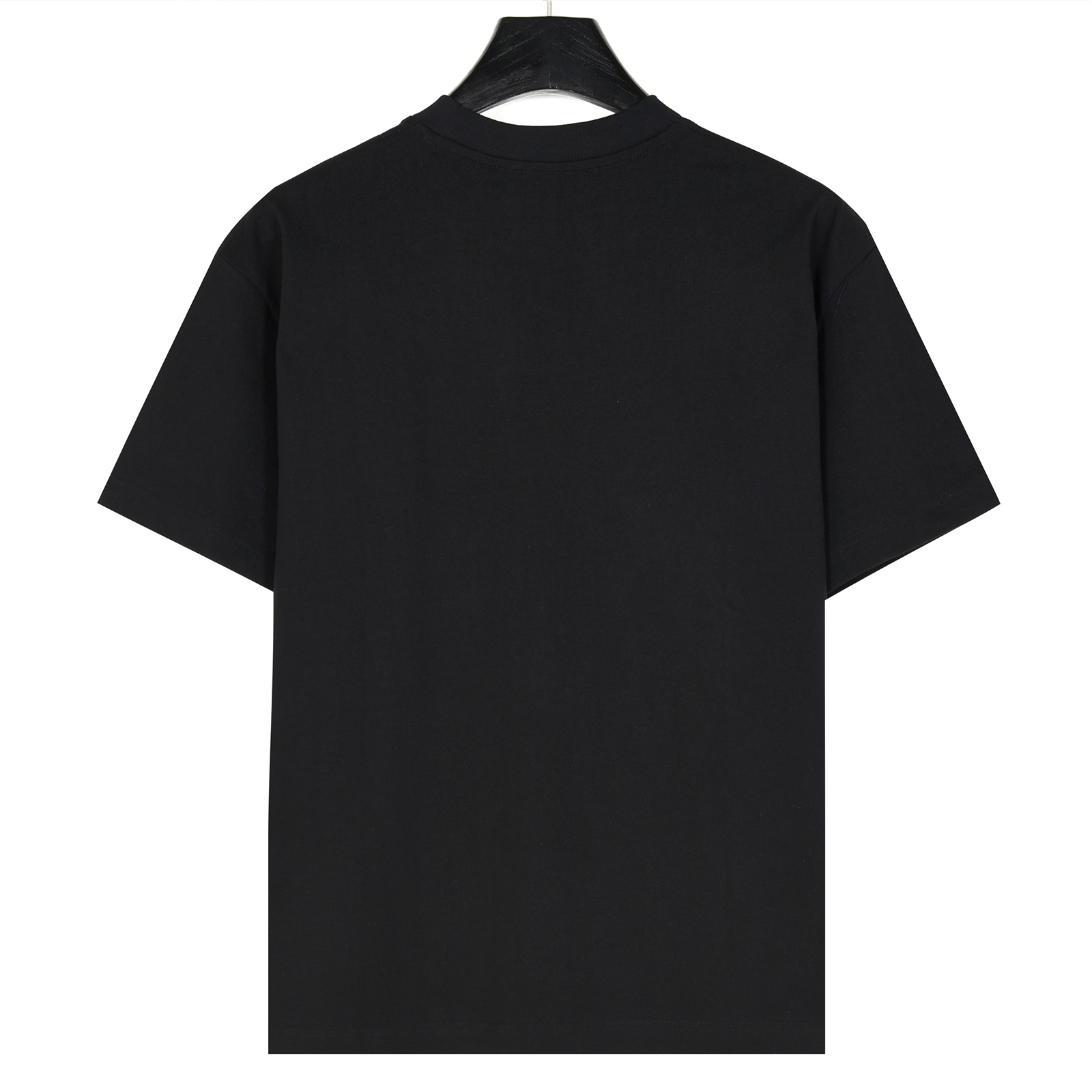 Prada/普拉达 25ss 3D重影字母刺绣短袖T恤 经典胸前3D重影字母logo泼墨立体刺绣 白色 黑色