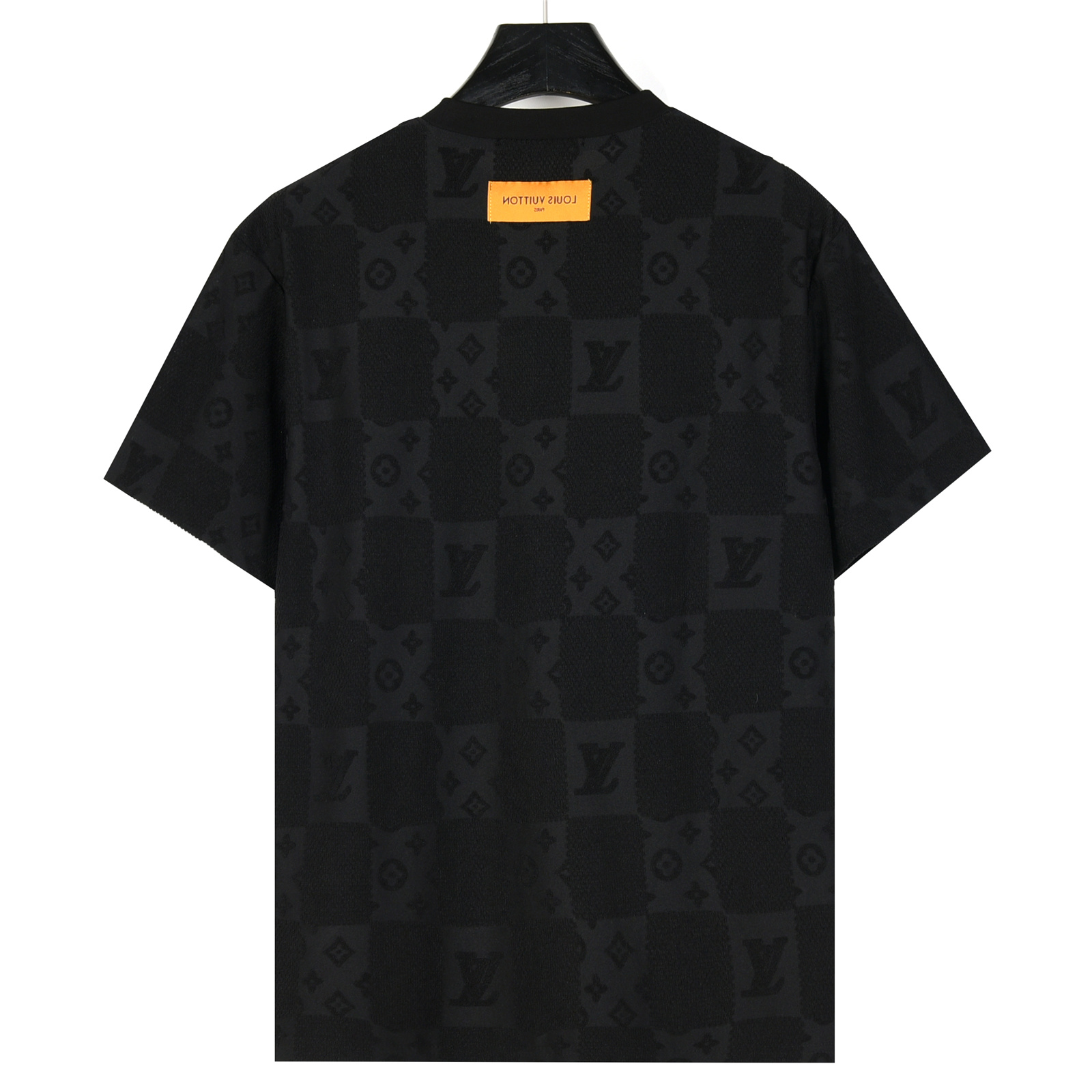 Louis Vuitton/路易威登 25ss 暗纹老花Logo大棋盘格提花短袖T恤