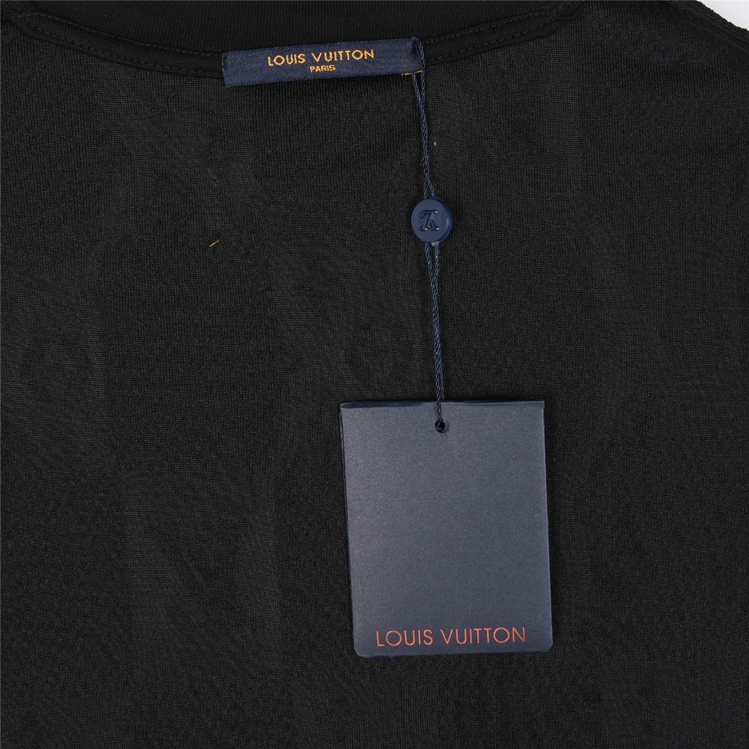 Louis Vuitton/路易威登 25ss 暗纹老花Logo大棋盘格提花短袖T恤
