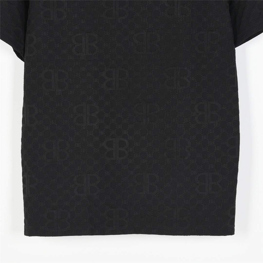 Balenciaga/巴黎世家 25ss 暗纹满印双B提花短袖T恤