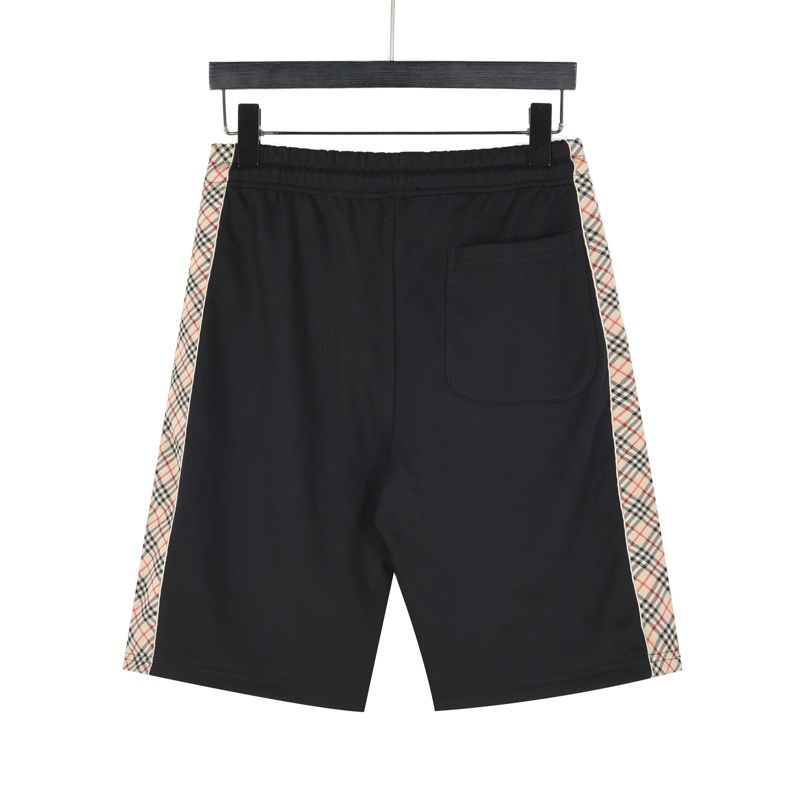 Burberry/巴宝莉 25ss 战马logo刺绣格纹织带拼接短裤