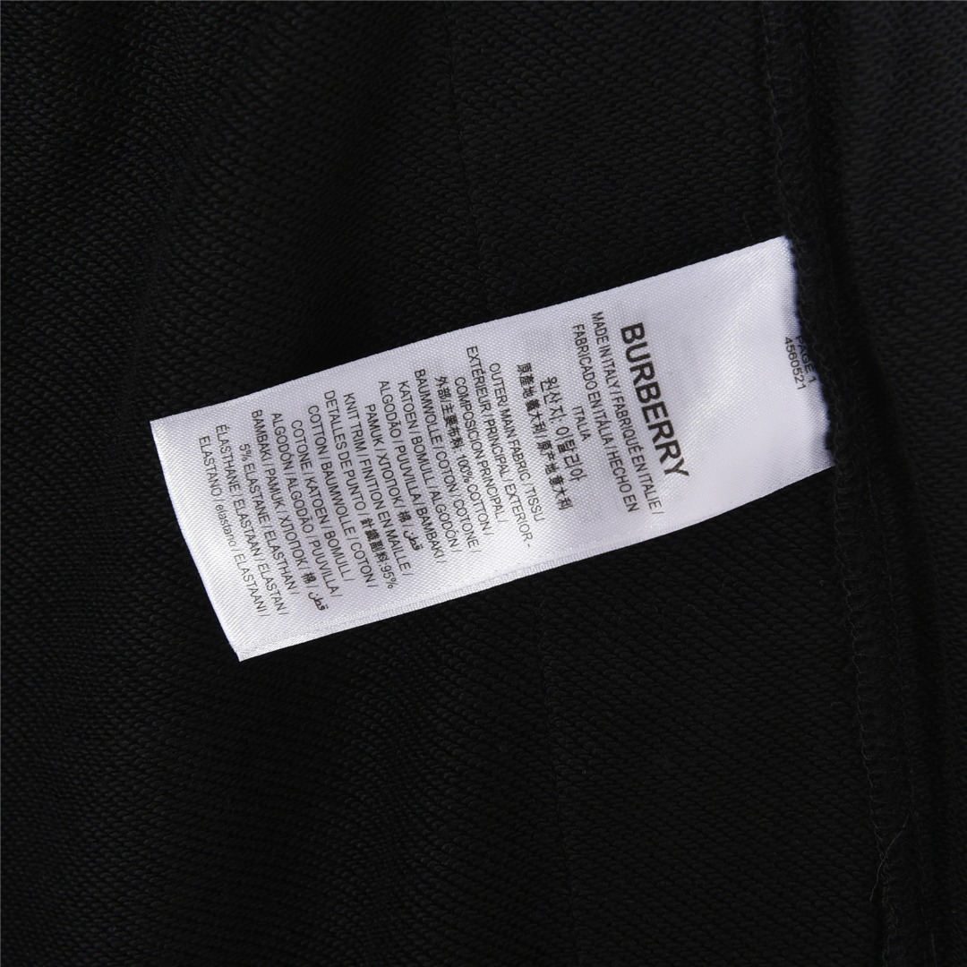 Burberry/巴宝莉 25ss 战马logo刺绣格纹织带拼接短裤
