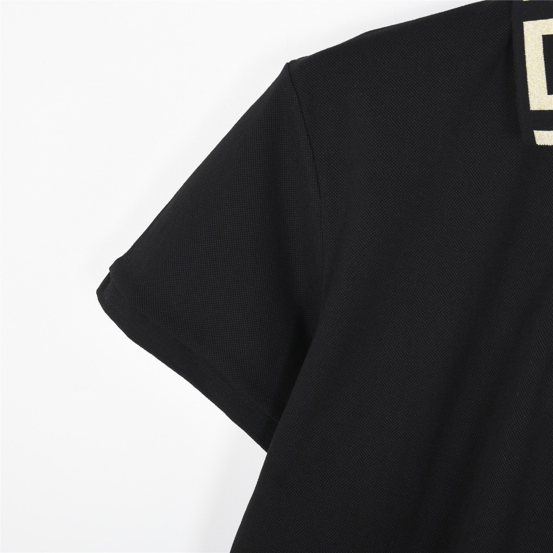 Versace/范思哲 美杜莎头像金标刺绣短袖Polo杉
