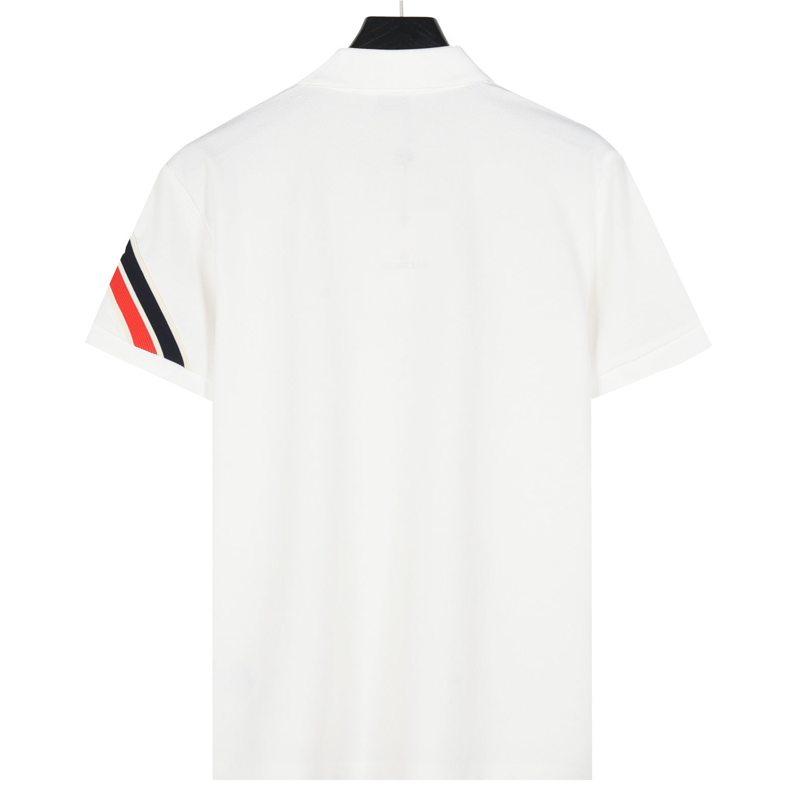 Moncler/蒙口 25ss 手袖织带拼接徽章短袖Polo杉 黑色 白色