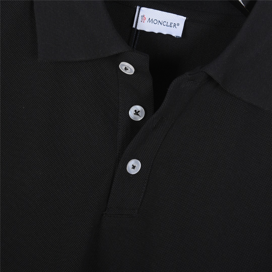 Moncler/蒙口 25ss 手袖织带拼接徽章短袖Polo杉