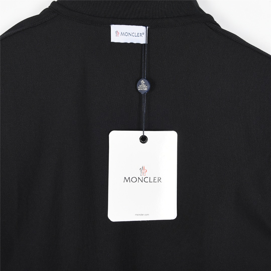 Moncler/蒙口 25ss 手袖织带拼接徽章短袖Polo杉