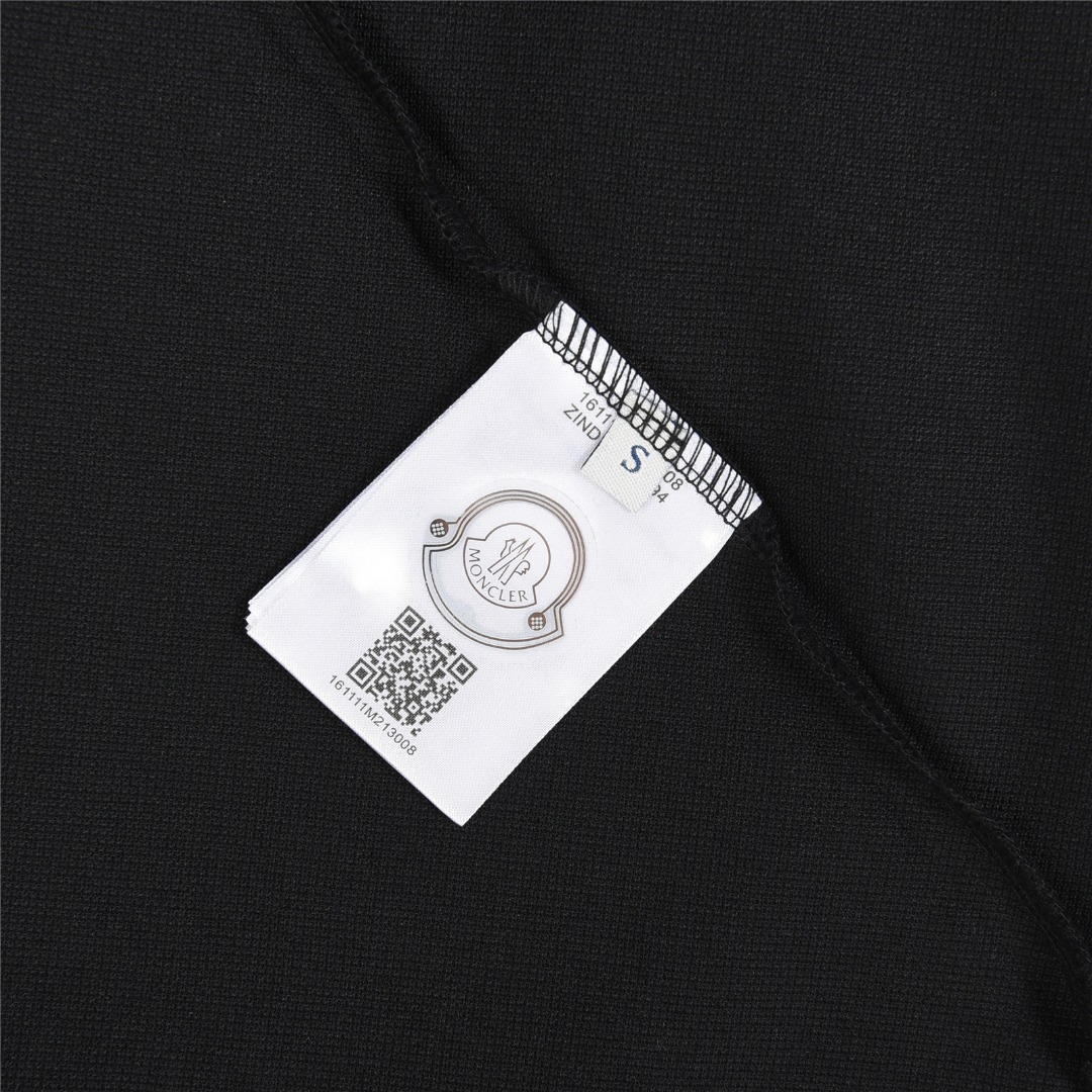 Moncler/蒙口 25ss 手袖织带拼接徽章短袖Polo杉