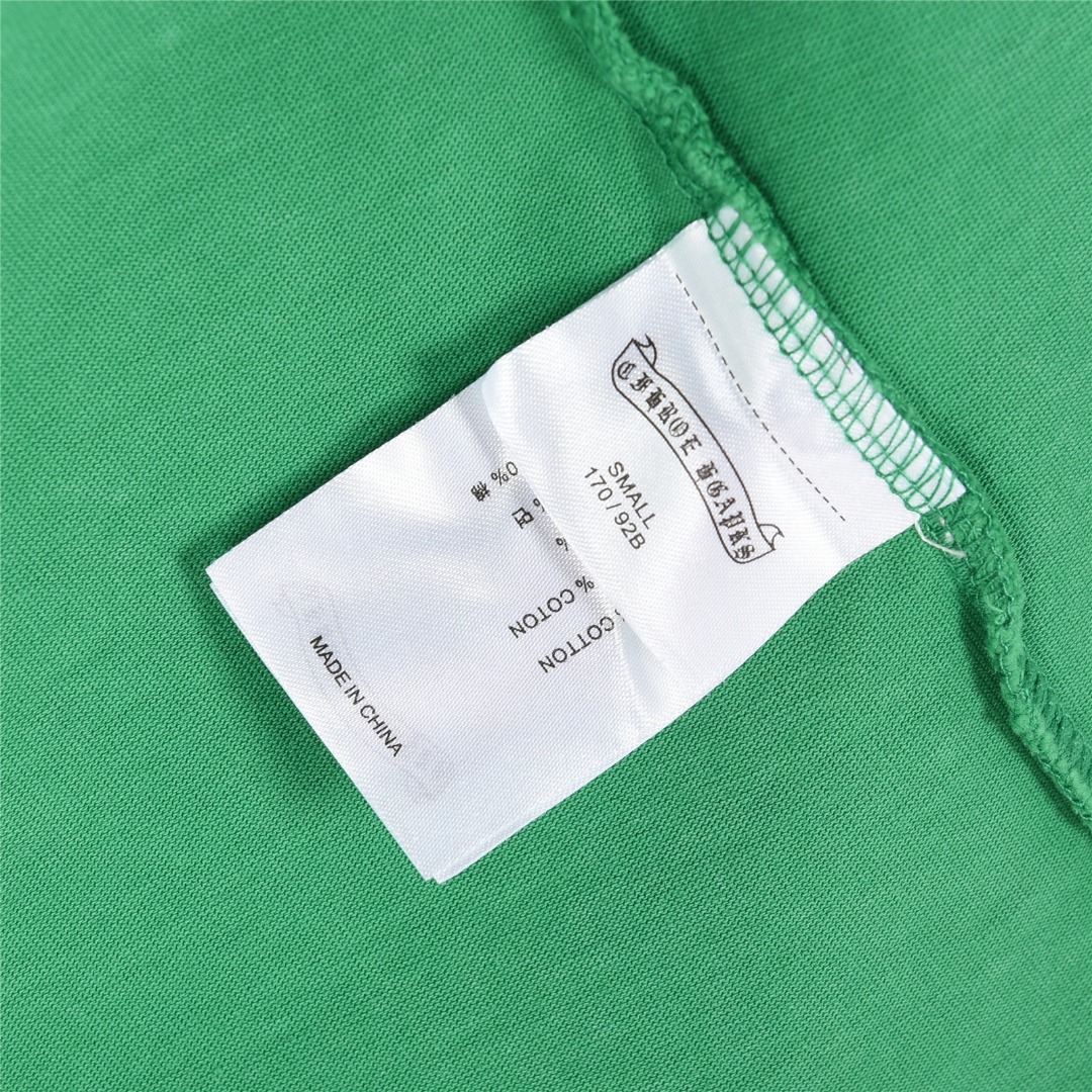 ChromeHearts/克罗心 25ss 梵文马蹄十字架贴布刺绣水洗短袖T恤 黑色 白色 绿色-Chinese UA Cheap High Quatity Brand Clothes Bags handbags Sneakers wholesale wholesaler seller from China Factory suppliers Fashion Clothing Shoes best Quality Beautiful Price ChromeHearts/克罗心 25ss 梵文马蹄十字架贴布刺绣水洗短袖T恤 黑色 白色 绿色