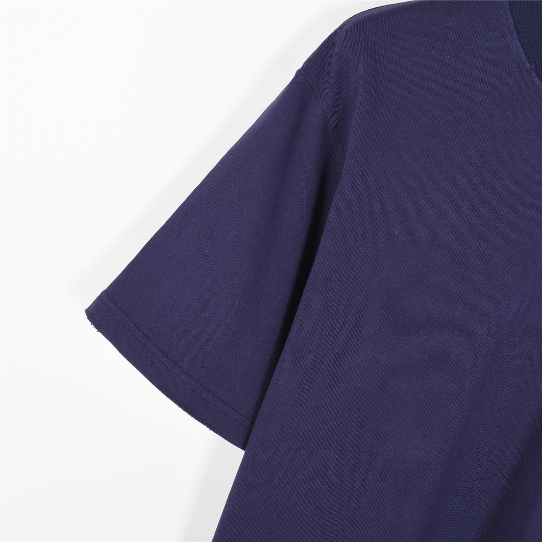 ChromeHearts/克罗心 25ss 红标十字架贴布刺绣水洗破洞短袖T恤 黑色 白色 宝蓝色 咖啡色