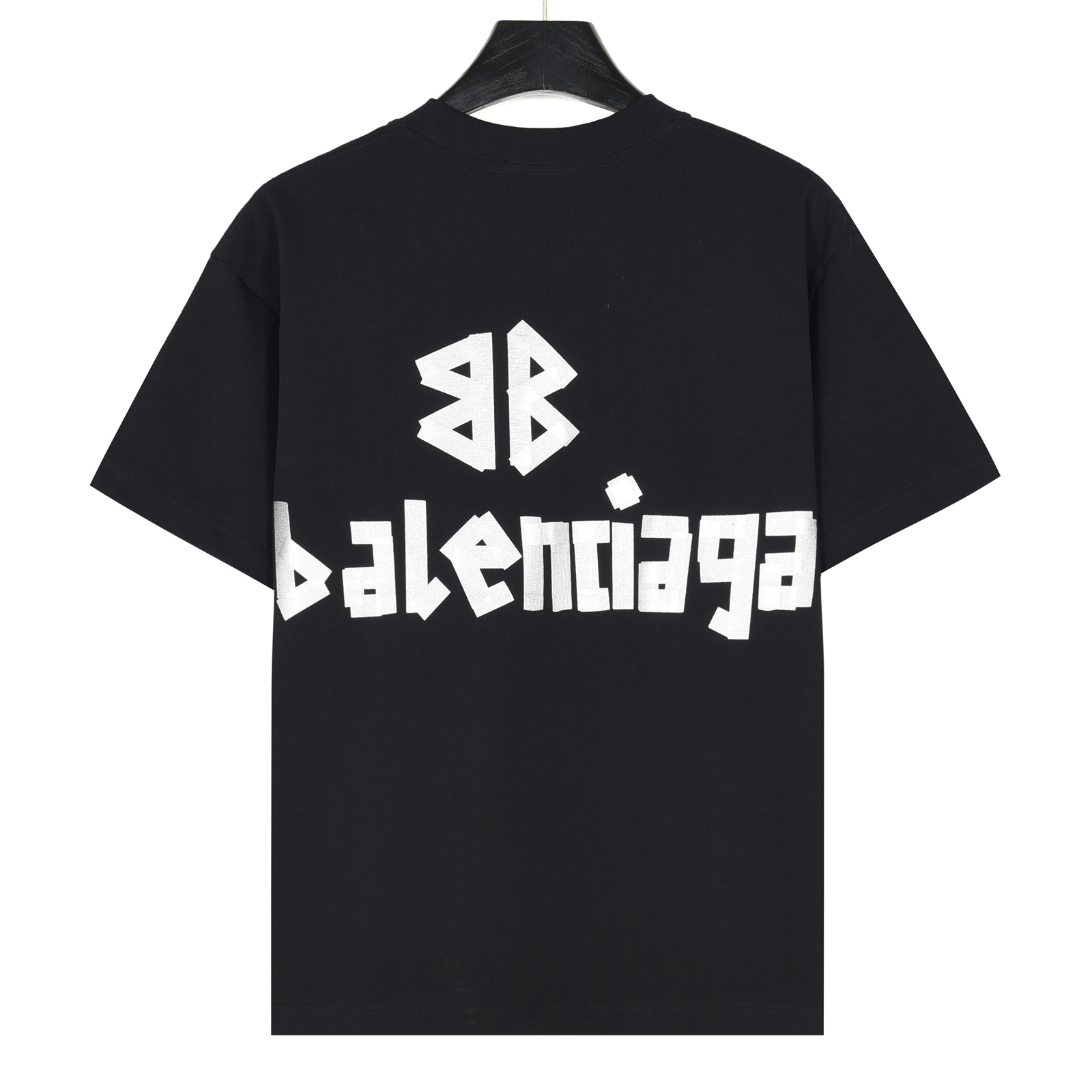 Balenciaga 巴黎世家 25ss 美纹纸字母胶带短袖T恤 黑银 白粉 黑粉