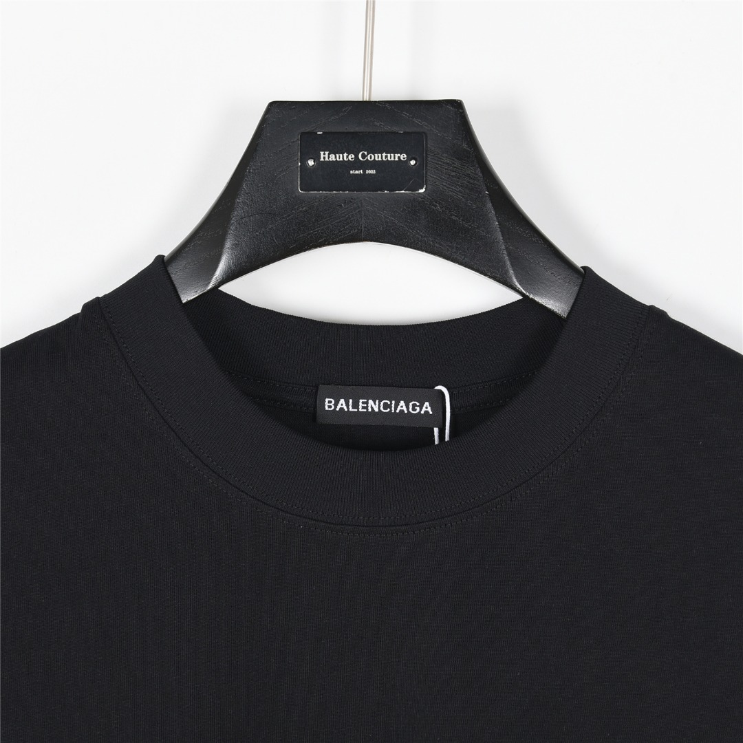 Balenciaga 巴黎世家 25ss 美纹纸字母胶带短袖T恤 黑银 白粉 黑粉