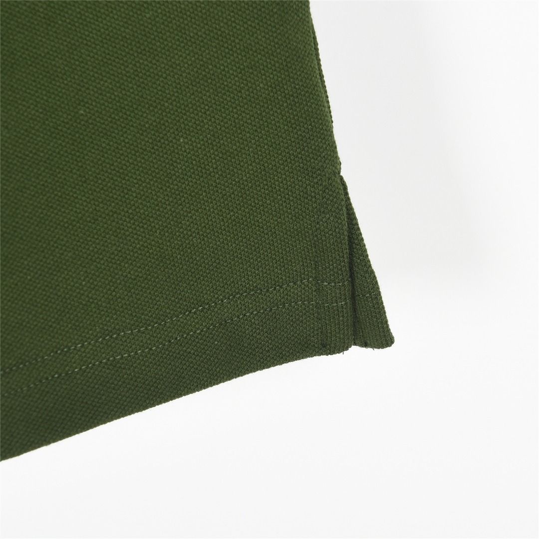 Loewe/罗意威 25ss 徽标logo撞色刺绣短袖Polo衫 白色 黑色 军绿