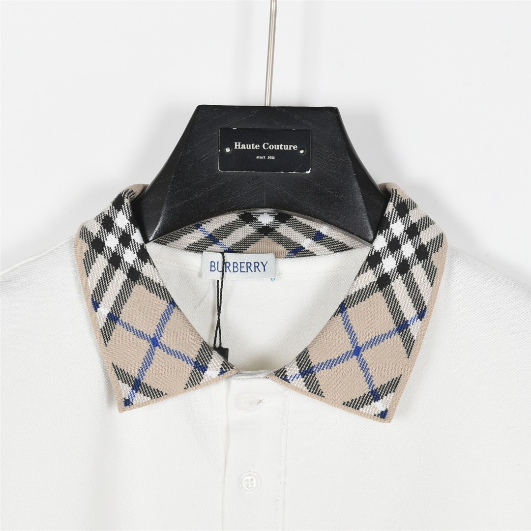 Burberry/巴宝莉 25ss 格纹翻领战马刺绣短袖polo衫黑色白色-Chinese UA Cheap High Quatity Brand Clothes Bags handbags Sneakers wholesale wholesaler seller from China Factory suppliers Fashion Clothing Shoes best Quality Beautiful Price Burberry/巴宝莉 25ss 格纹翻领战马刺绣短袖polo衫黑色白色